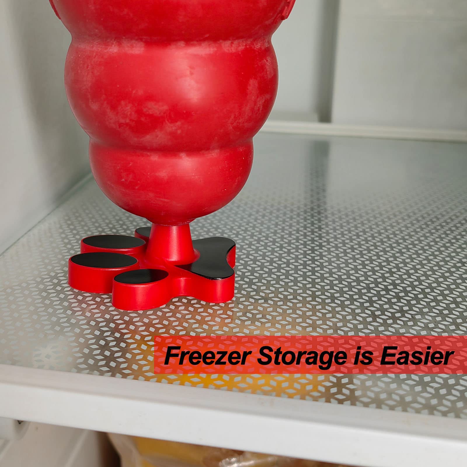 HOMDSG Dog Toy Holder Stopper Compatible with Classic Sizes X-S to XX-L, Only Plastic Paw Plug Included, Red, 4 Pack