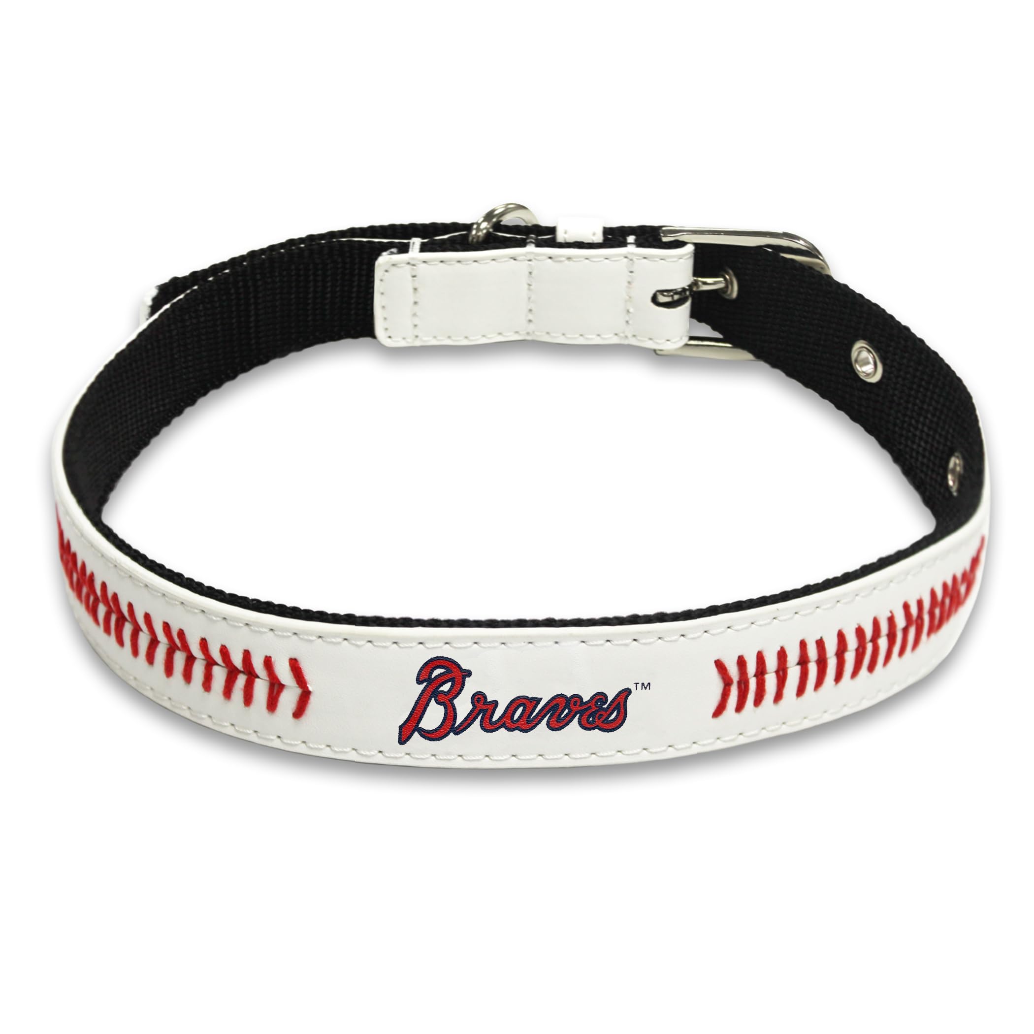 Mlb Dog Collar Atlanta Braves New Signature Pro Pvc-Leather Premium Pet Collars Extra Tough & Durable! Super Stylish! Size: Smal