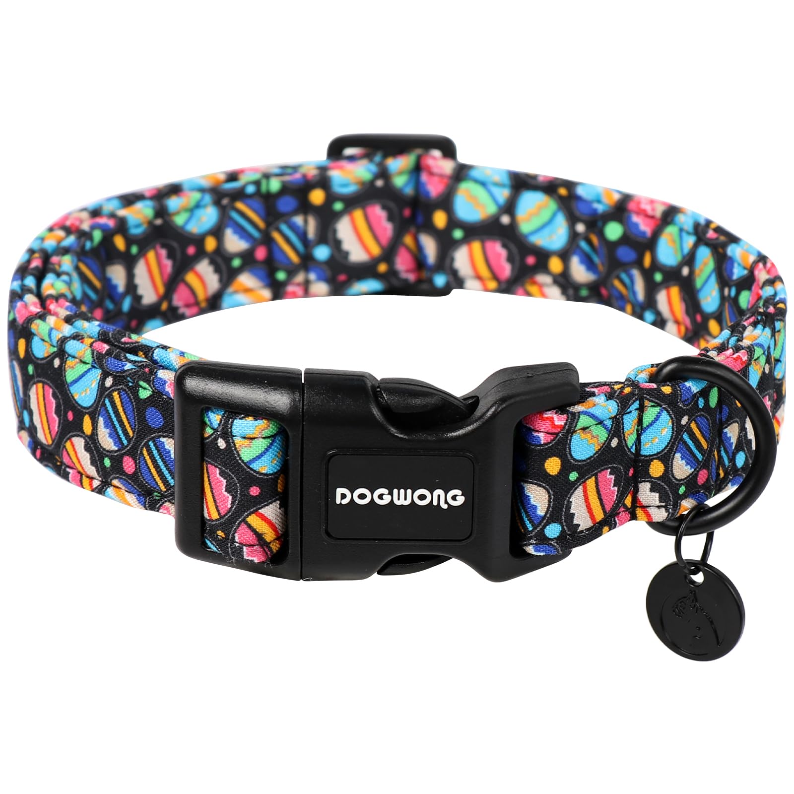 Dogwong Easter Dog Collar, Black Egg Dog Collar Soft Durable Adjustable Costume Cute Easter Puppy Collar For Small Medium Large 