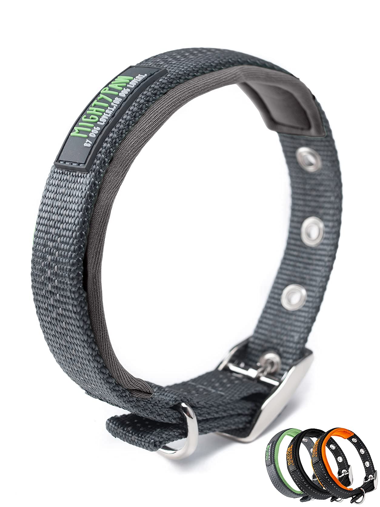 Mighty Paw Ultra Soft Dog Collar - Ultimate Comfort With Soft Neoprene Padding - All-Metal Adjustable Buckle For Large & Small D