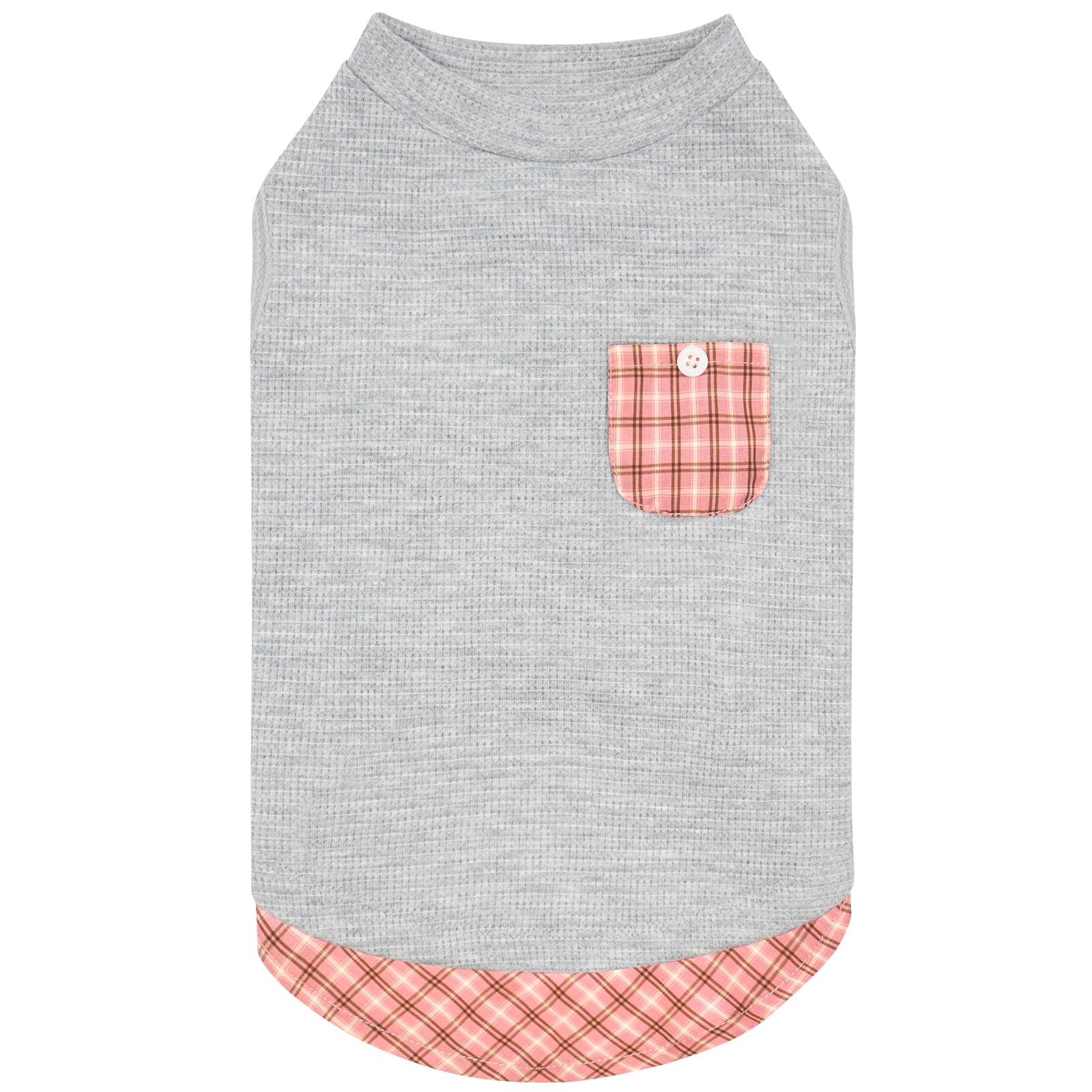 Kyeese Waffle Dog Shirts For Small Dogs Soft Breathable T-Shirts Lightweight Sleeveless Pet Vest Stretchy Puppy Clothes With Poc