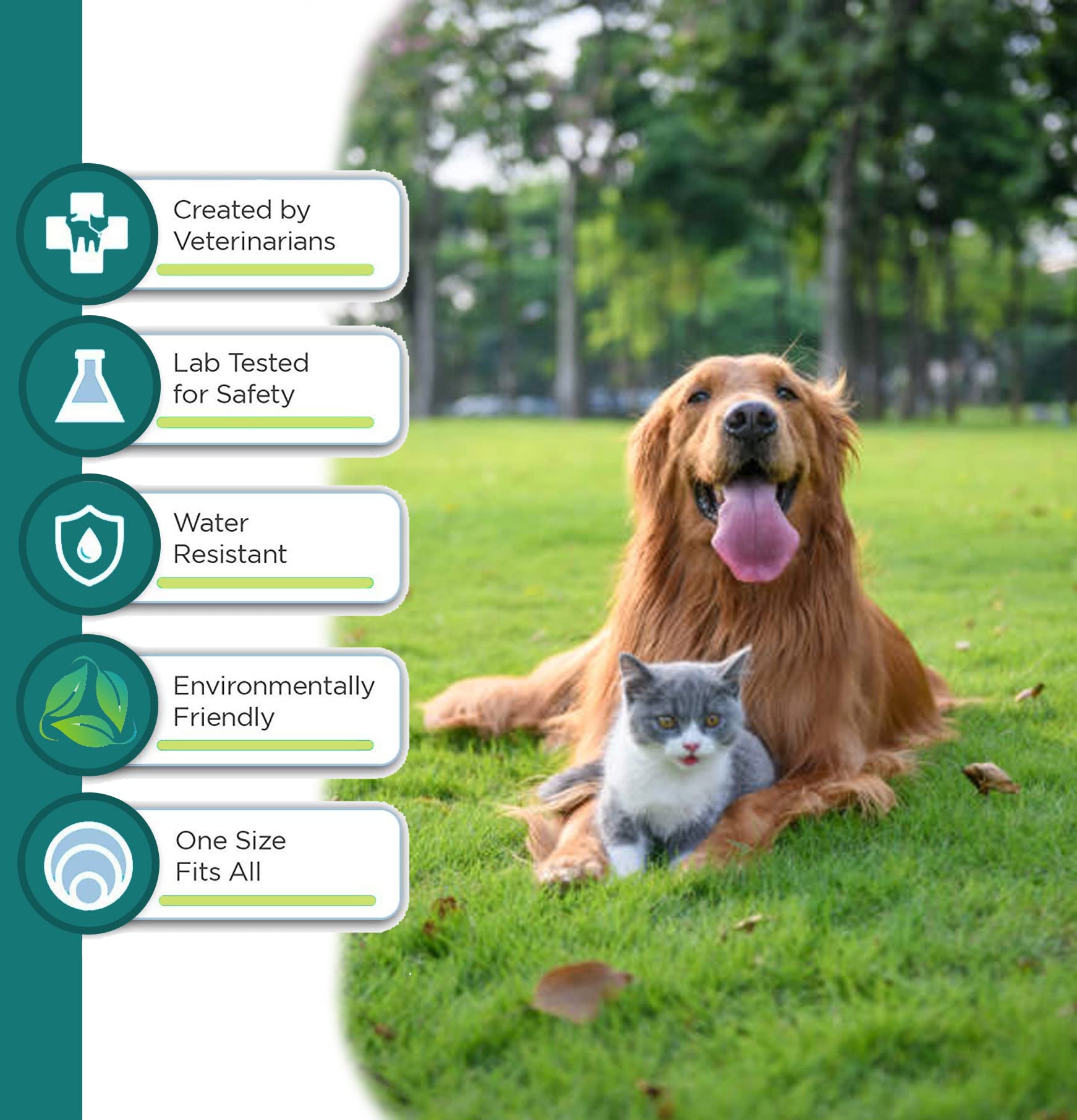 Shengkou Flea And Tick Collar For Dogs And Cats - Safe And Natural Prevention And Control Of Pests On Puppies And Kittens - Waterproof - Free Comb - 2-Pack (13.8 In & 27.5 In)