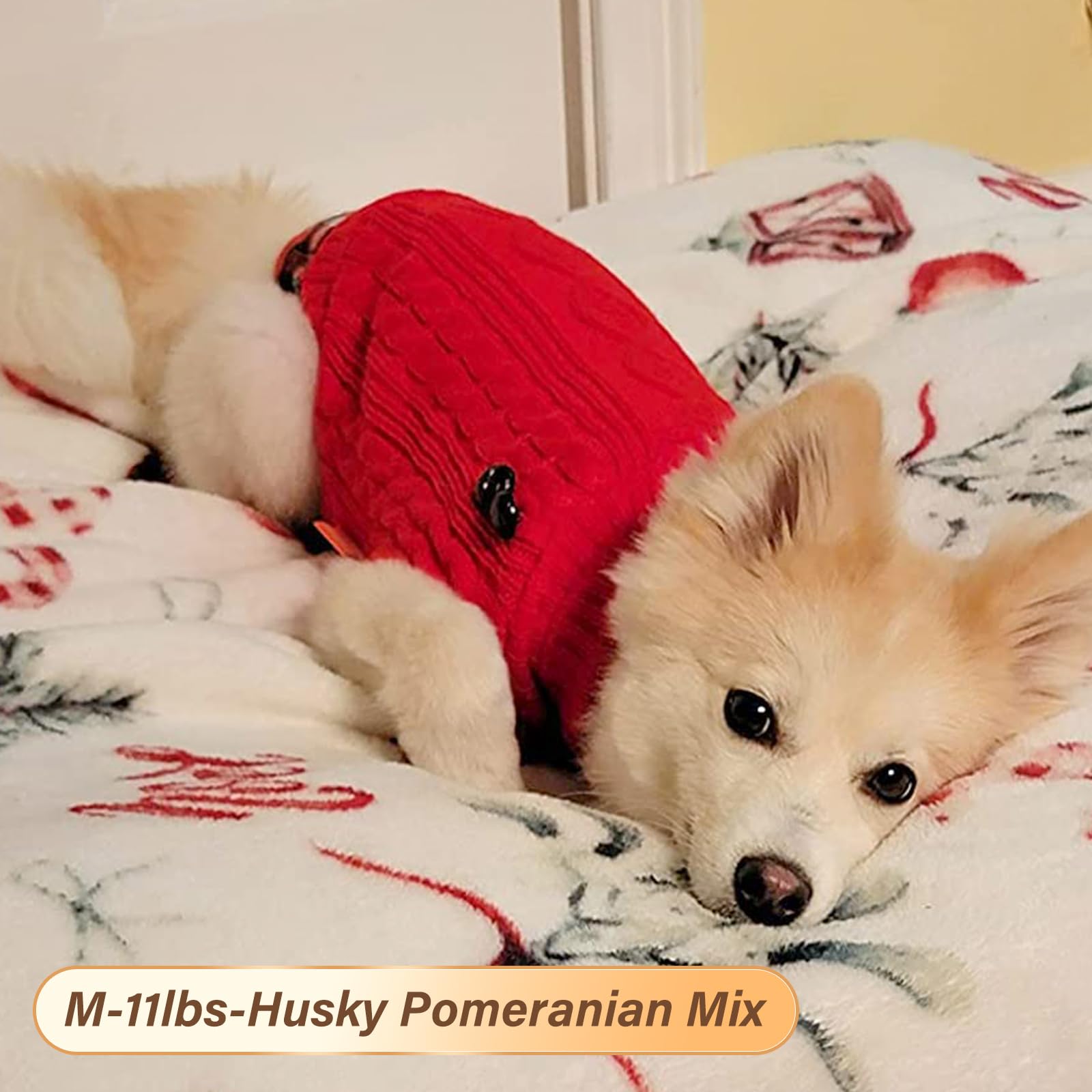 Kyeese Small Dog Sweaters With Gingham Patchwork Doggie Sweater Knitwear Pullover Warm Pet Sweater For Fall Winter