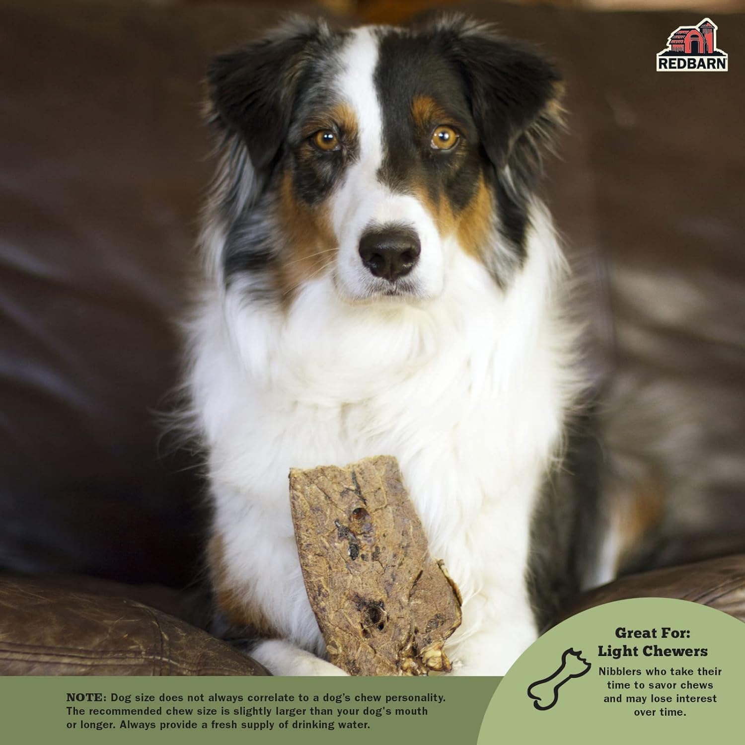 Redbarn Pet Products Natural Choppers Beef Lung Chew Treats for Dogs - Premium Made in USA Rawhide-Free Single Ingredient High P