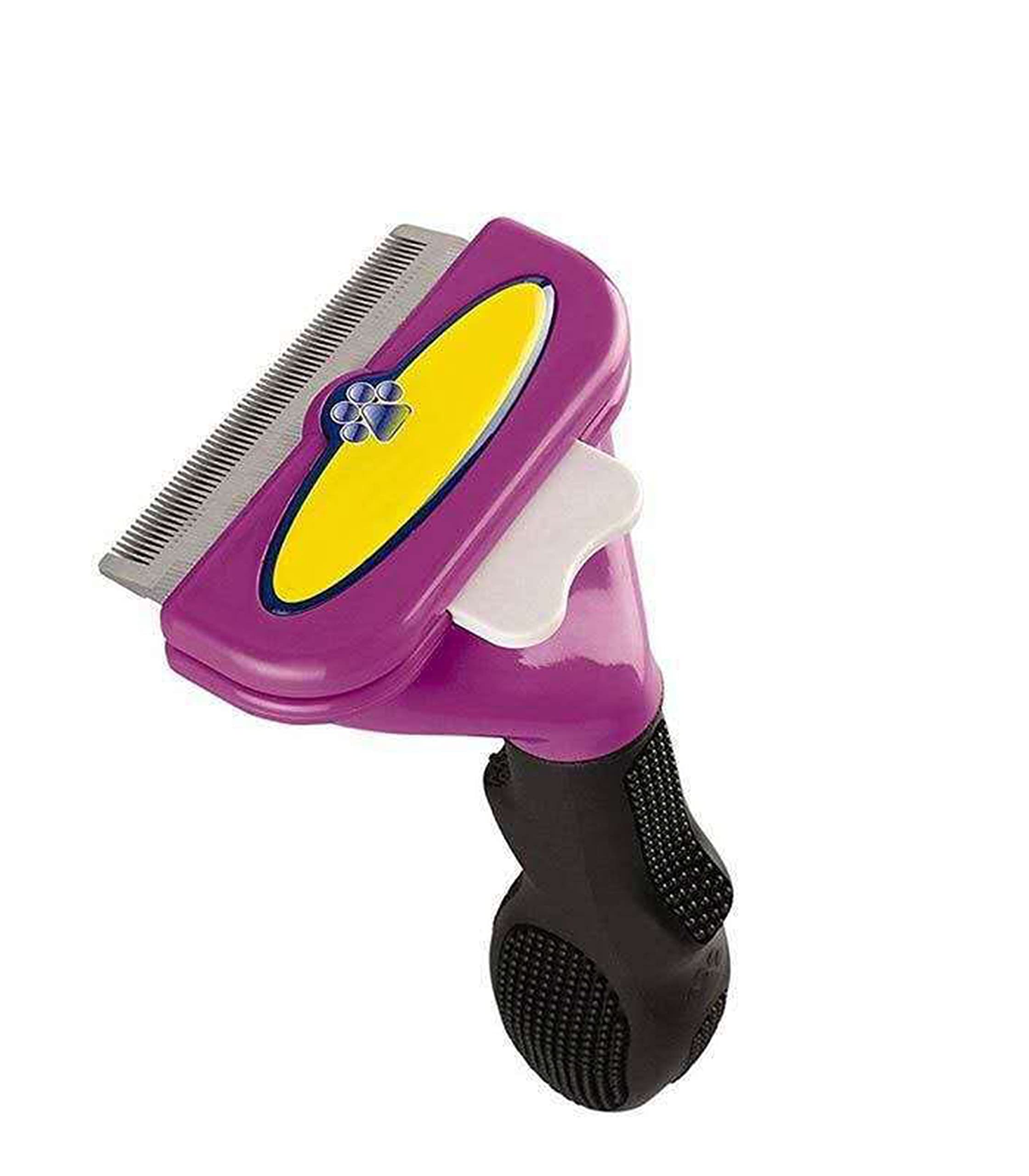 Emily Pets Grooming Tool Brush desedding Tool for Dogs and Cats Dramatically Reduce Shedding & desedding for Upgrade with Cleani