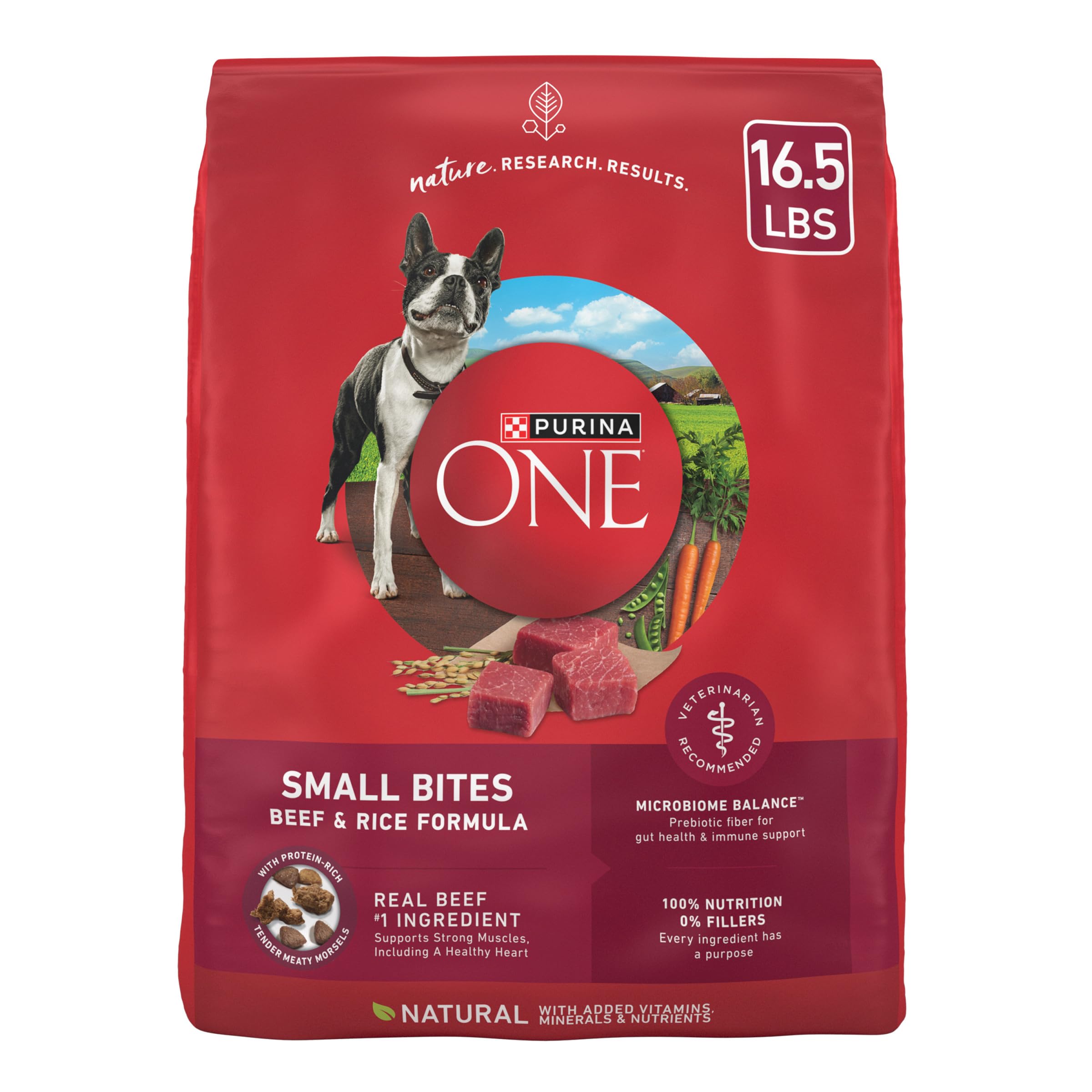 Purina ONE Small Bites Beef and Rice Formula Small High Protein Dry Dog Food Natural With Added Vitamins, Minerals and Nutrients