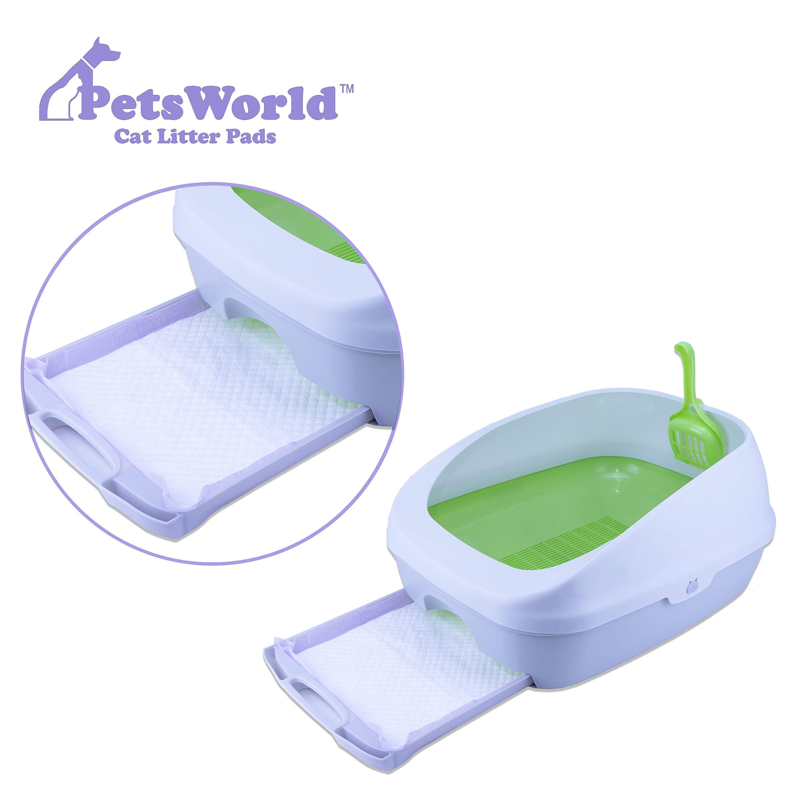 Petsworld Fresh Scented Cat Pads Refills For Tidy Cats Breeze Litter System 800 Pads For Cat Litter Box, 16.9X11.4 Inch
