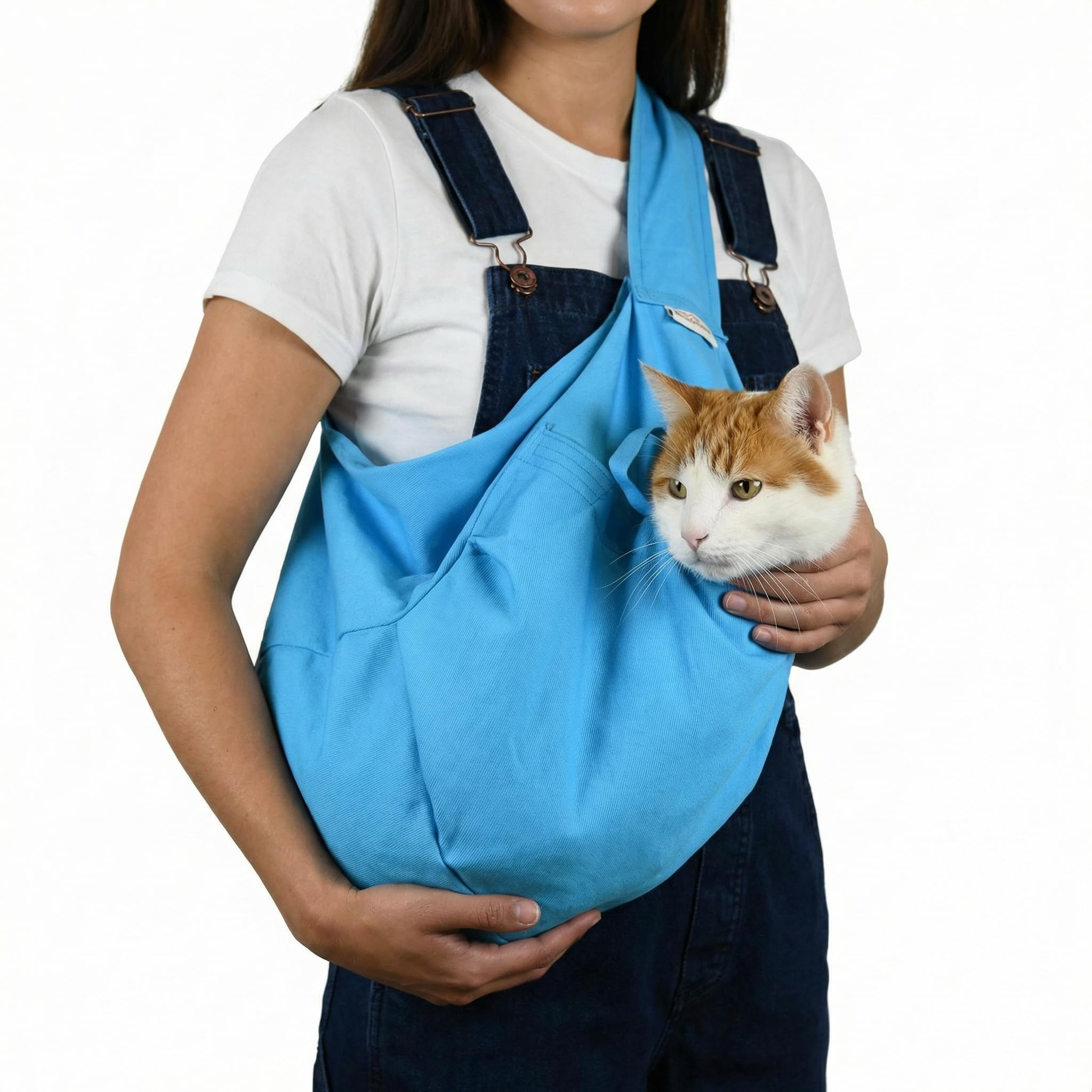 Cat-in-the-Bag Cozy Comfort Carrier - Large Light Blue Cat Carrier Soft and Pet Carrier Administration, Grooming, Vet Visits, De