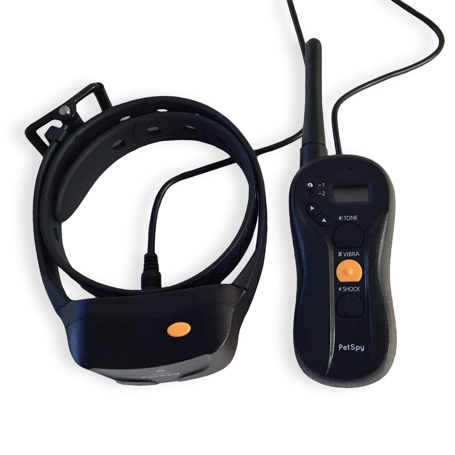 Petspy P620 Dog Training Shock Collar For Dogs With Vibration, Electric Shock, Beep; Rechargeable And Waterproof Remote Trainer E-Collar - 10-140 Lbs (Extra Charger)