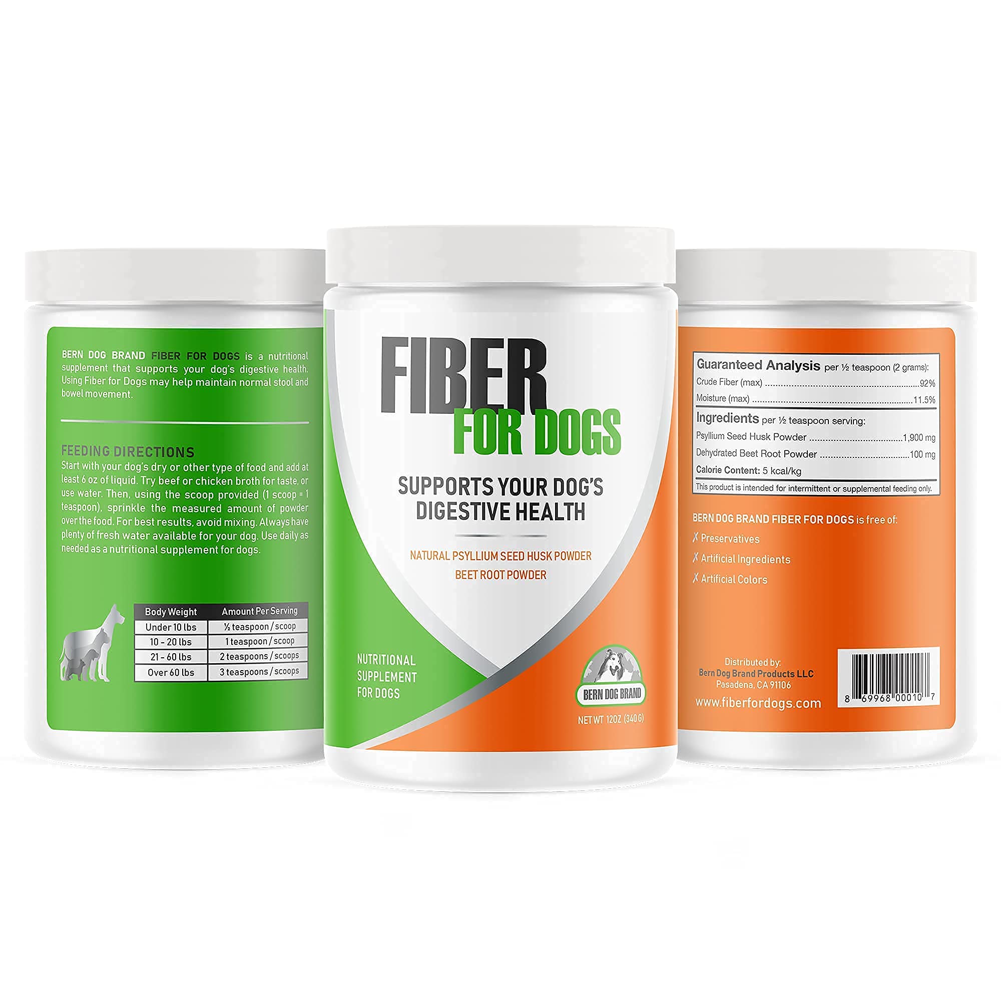 Fiber for Dogs Psyllium Seed Husk Powder & Dehydrated Beet Root Powder Aids a Number of Intestinal Disorders in Dogs Including D