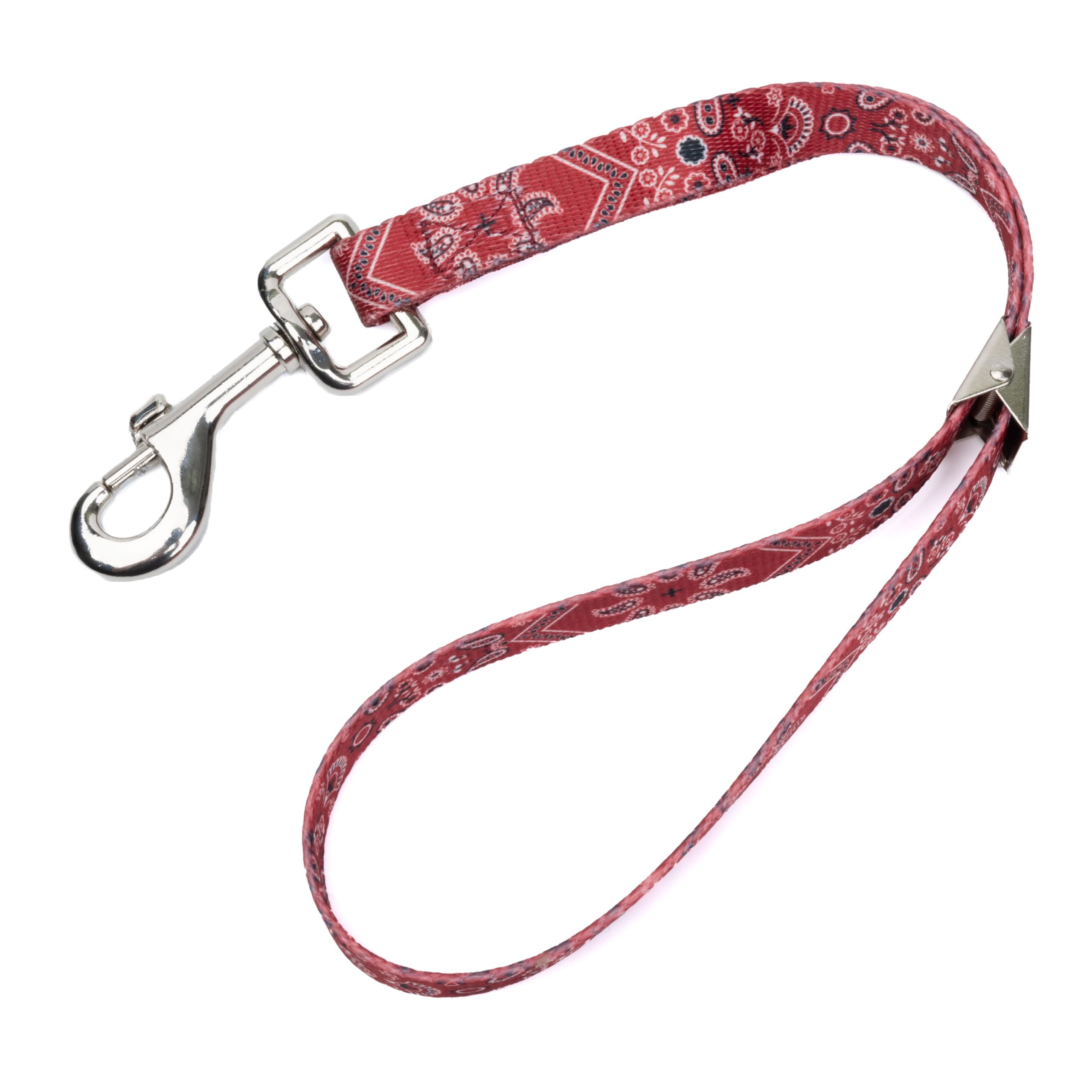 Country Brook Petz - Red Bandana Spring Loaded Grooming Loop Featuring Unique Designs For Any Style (5/8 Inch Wide, 20 Inch)