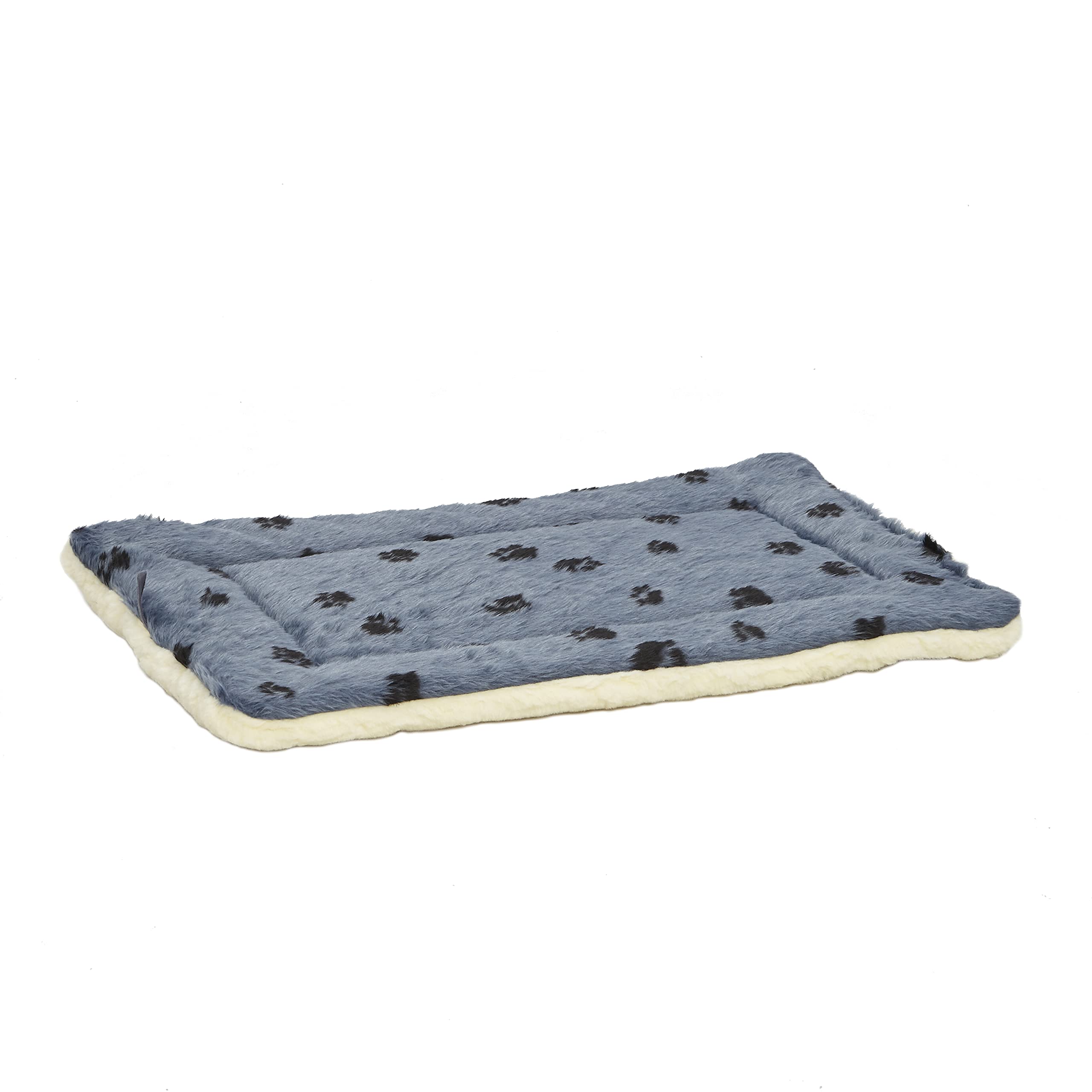 Midwest Homes For Pets Reversible Paw Print Pet Bed In Blue / White, Dog Bed Measures 28.5L X 19.5W X 3H For Medium Dogs, Machine Wash