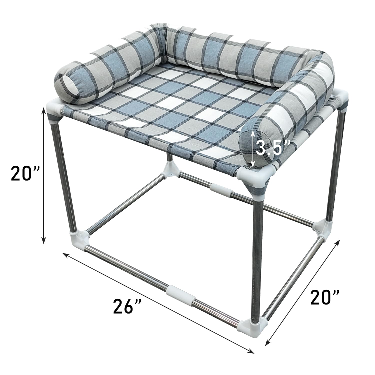Bedside Cosleeper Pet Dog Bed - Dog Beds With Pillow Extension Attached To Human Bed Height Raised Pet Window Perch (26'' X 20''