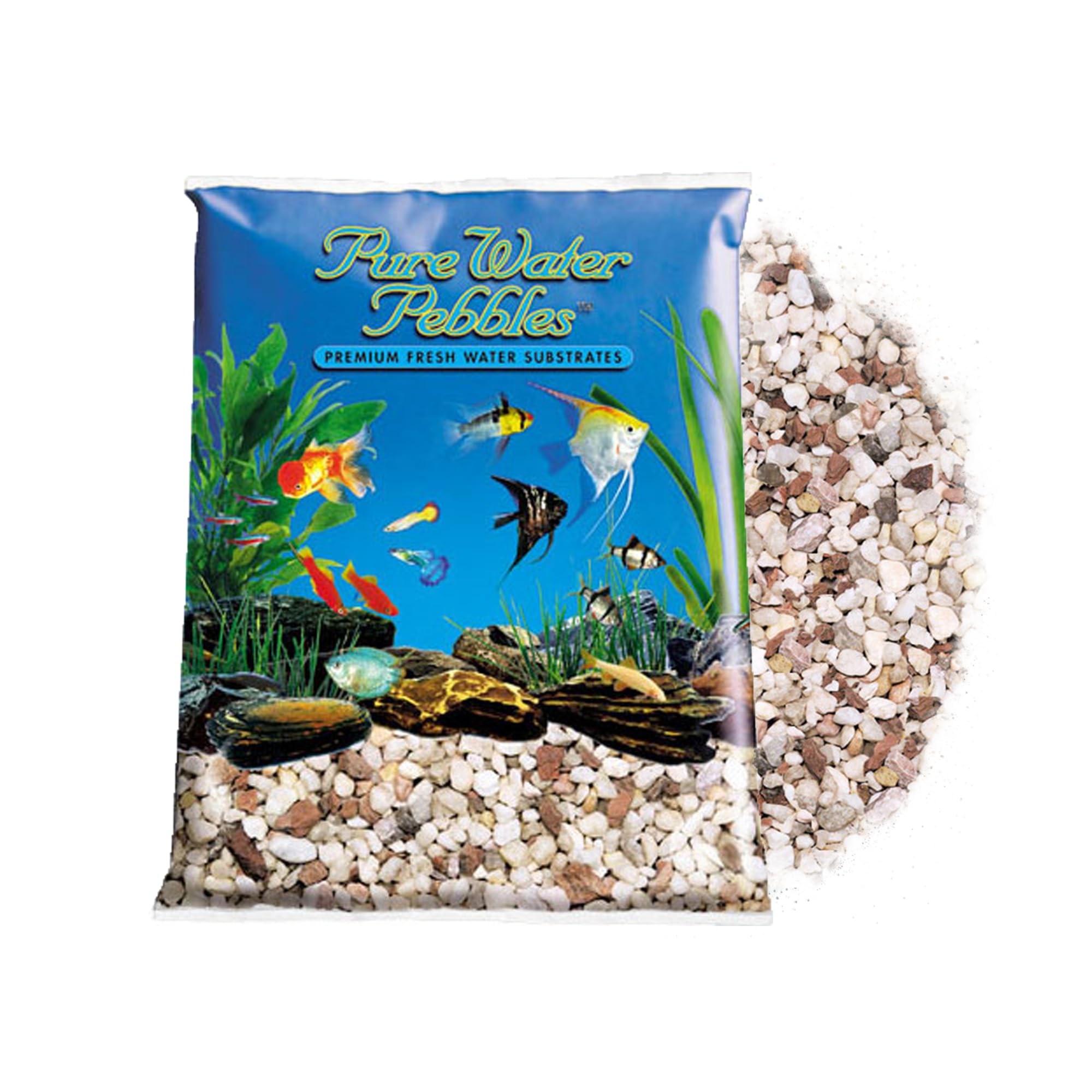 Pure Water Pebbles Custom Blend Aquarium Gravel - 5 lbs - Non-Toxic, Colorfast, Vibrant Substrate for Aquariums, Terrariums, Ponds & Crafts-Like New Condition