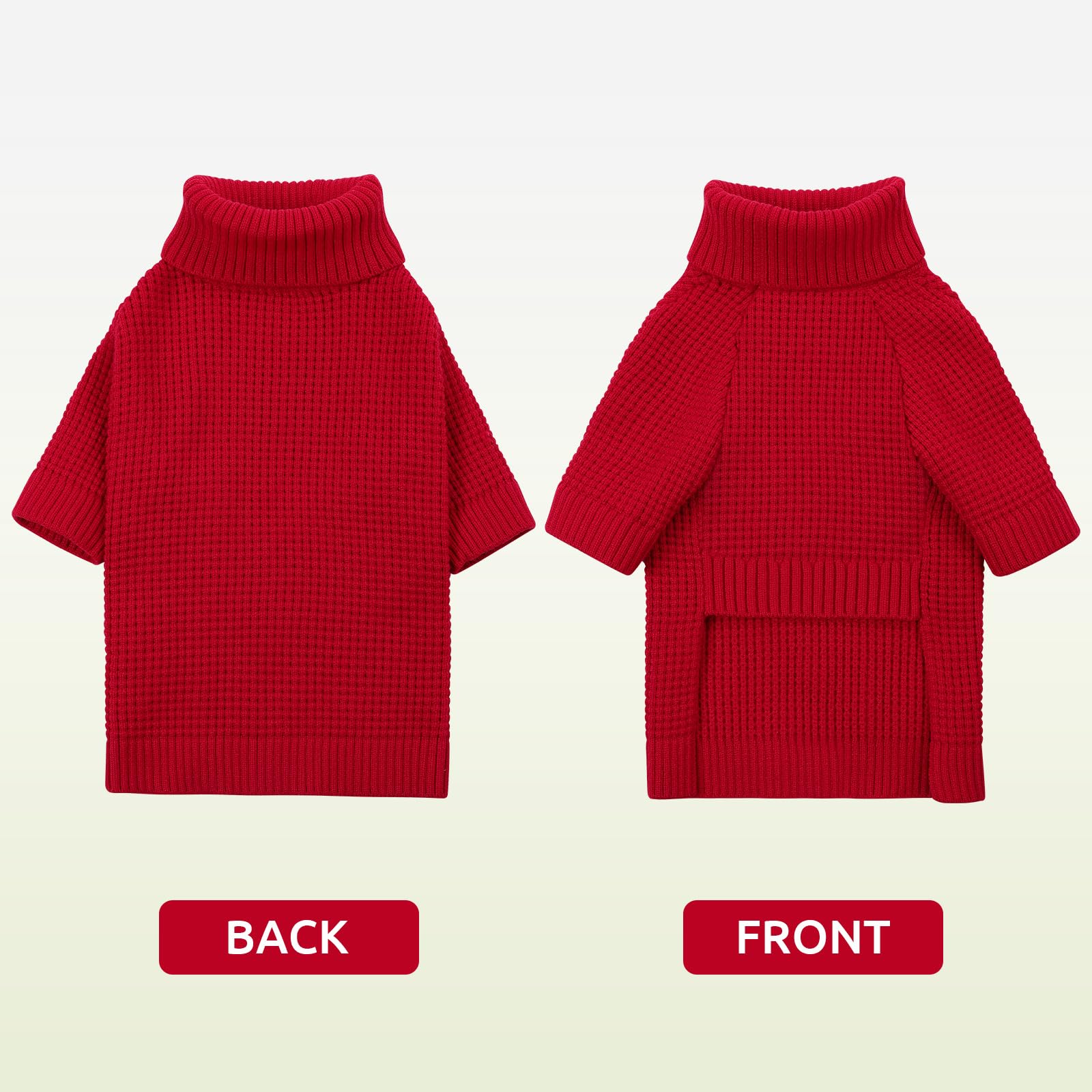 Queenmore Dog Sweaters For Medium Dogs, Waffle Knit Doggie Sweater With Long Sleeve, Dog Sweaters For Medium Dogs, Cat Christmas