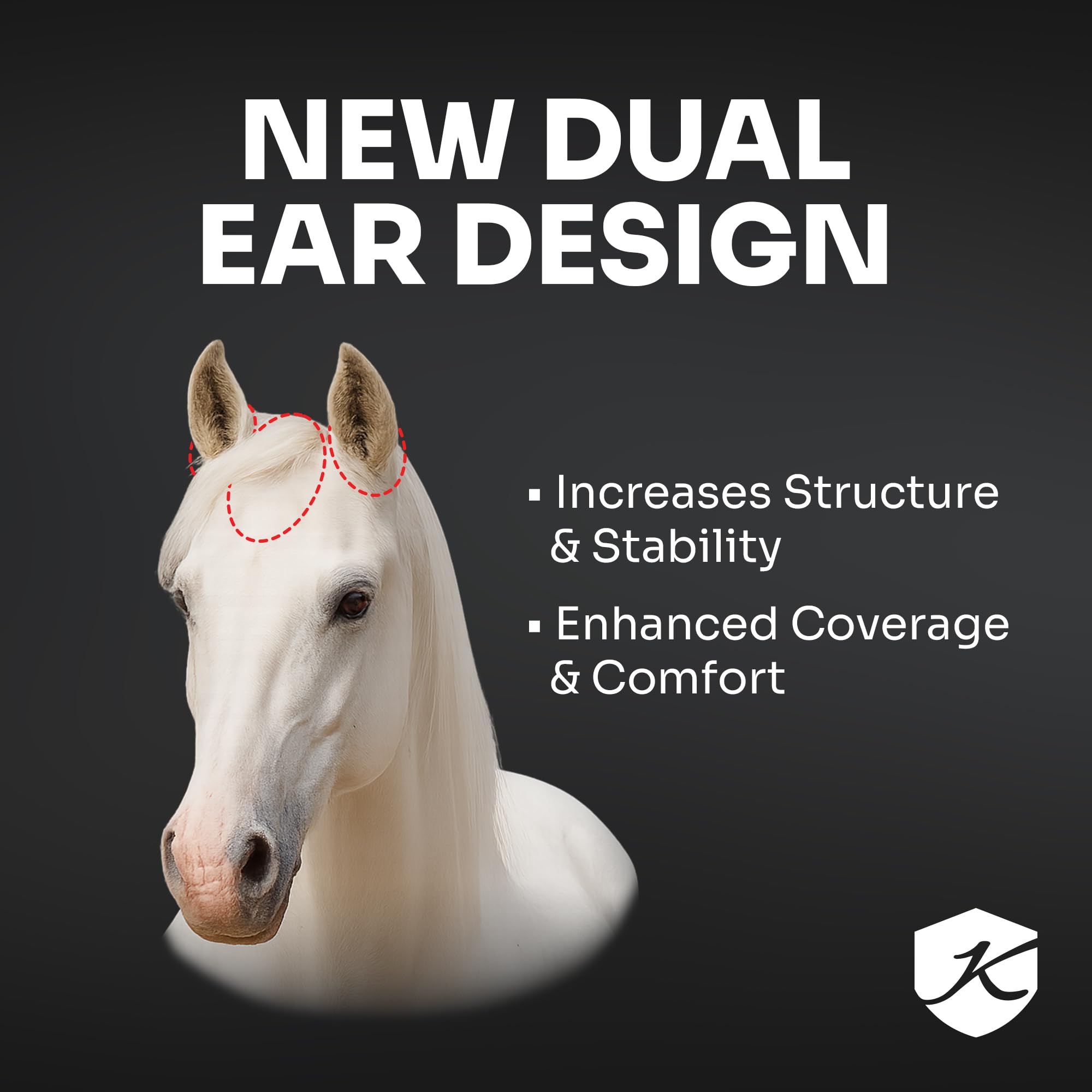Kensington Fly Mask w/Web & Nose Size: Medium Color: 2021-Atlantis