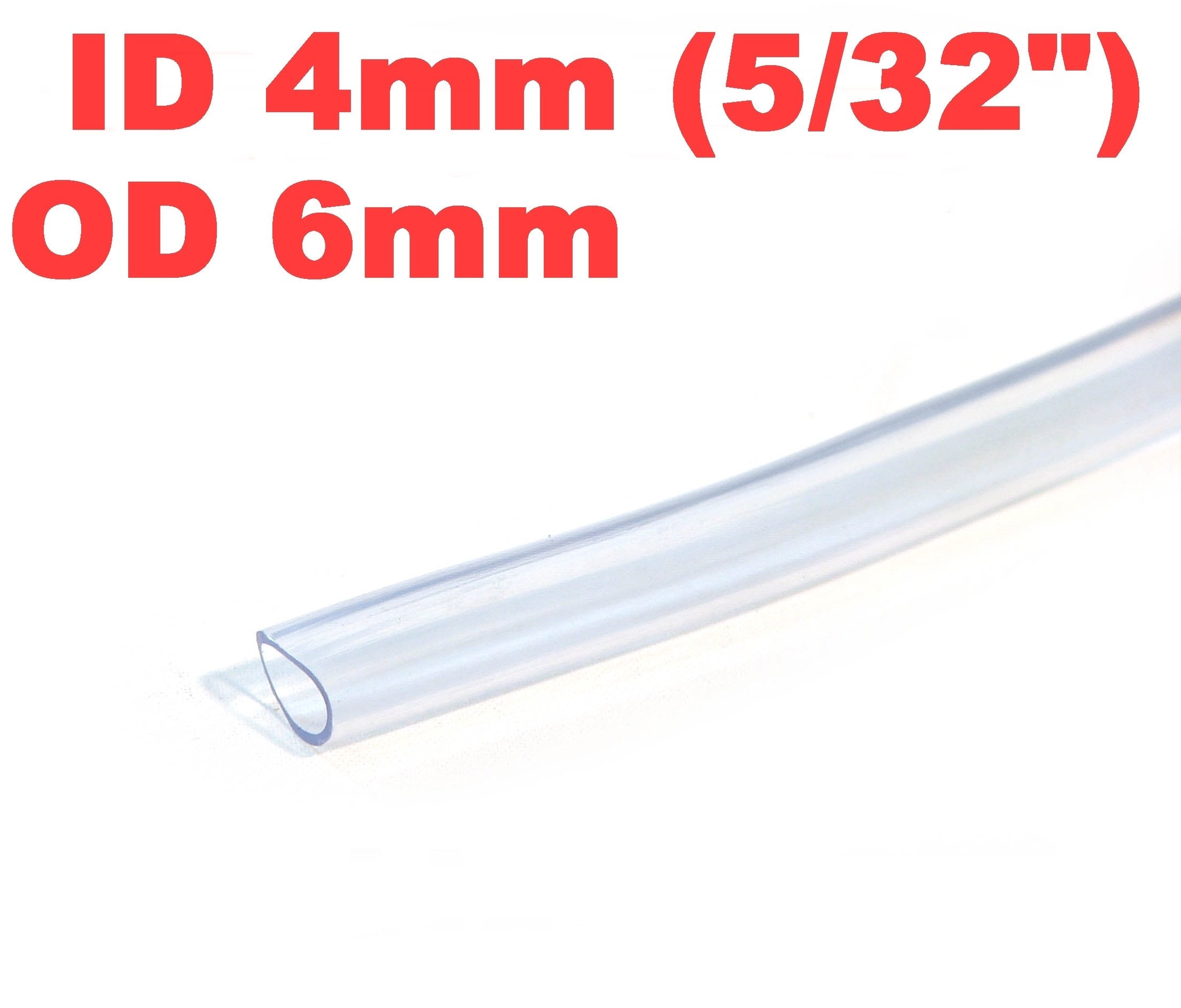5/32'' Id 50 Ft 15 Meter Pvc Clear Vinyl Tubing Flexible Air Vacuum Aquarium Hose