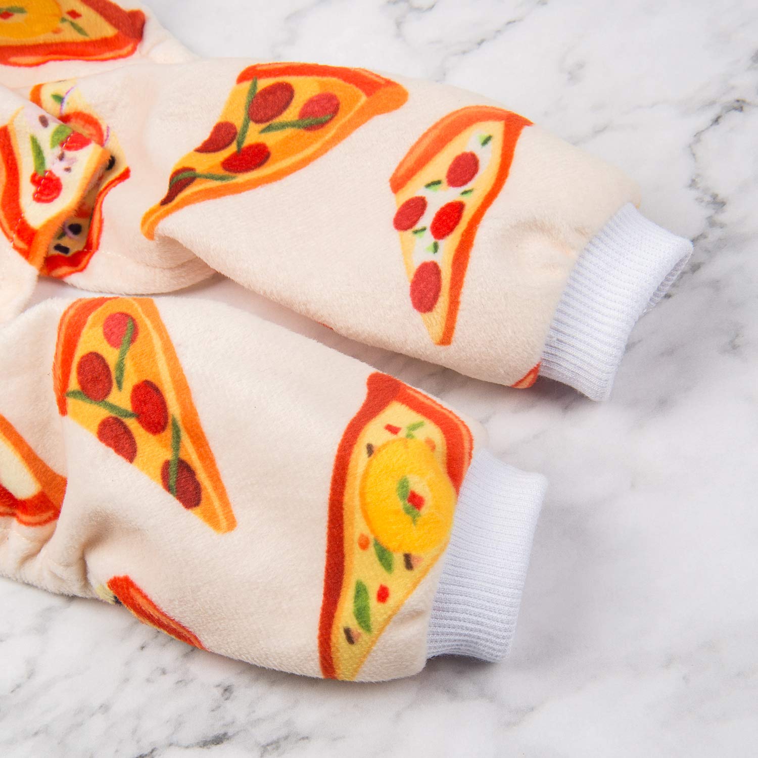 Cutebone Dog Pajamas Pizza Dog Apparel Dog Jumpsuit Pet Clothes Pajamas P55L