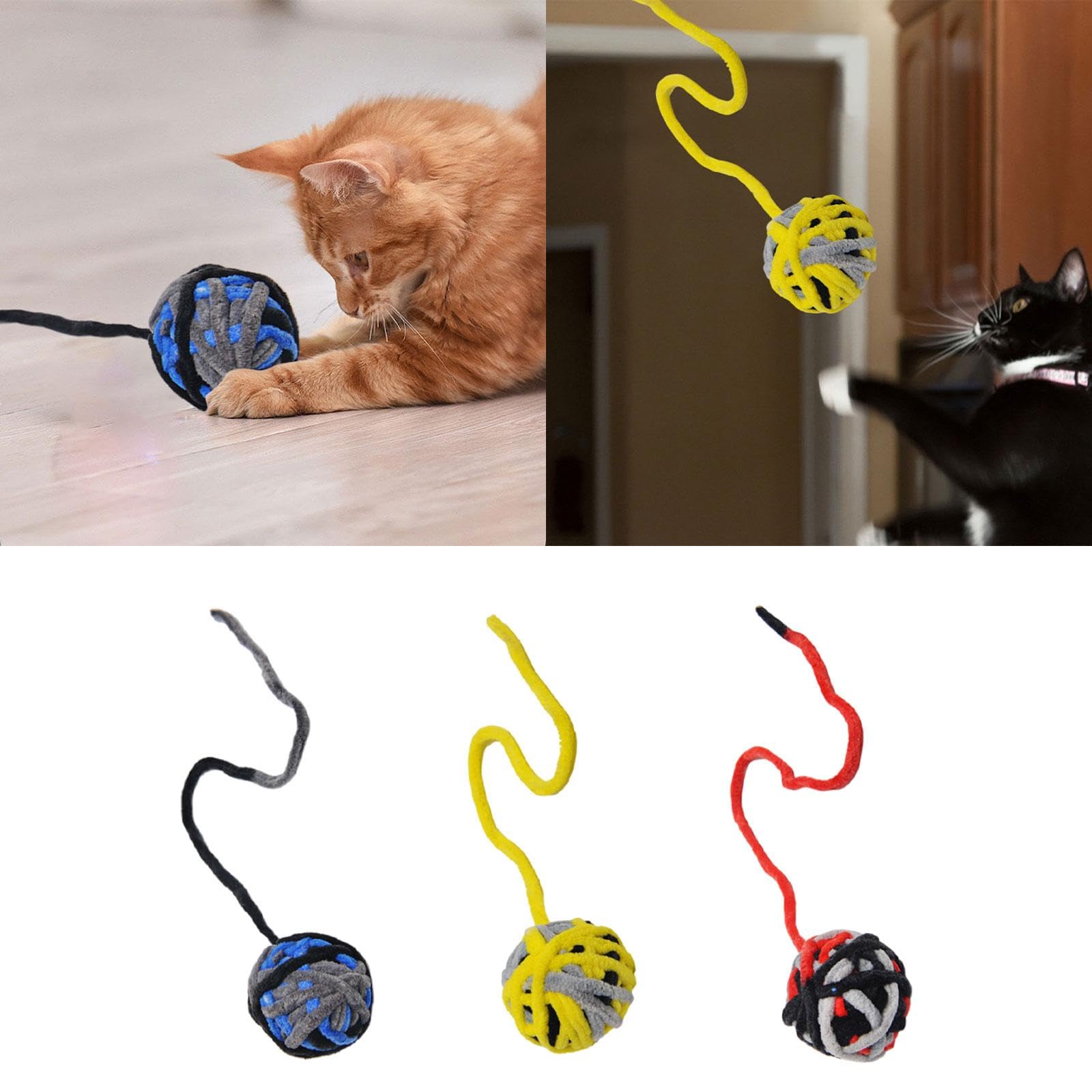 The Style Sutracat Ball Toy Pompom Balls Soft Dog Toys Squeaky For Indoor Cats Kitty Kitten Blue|Pet Supplies | Cat Supplies | T