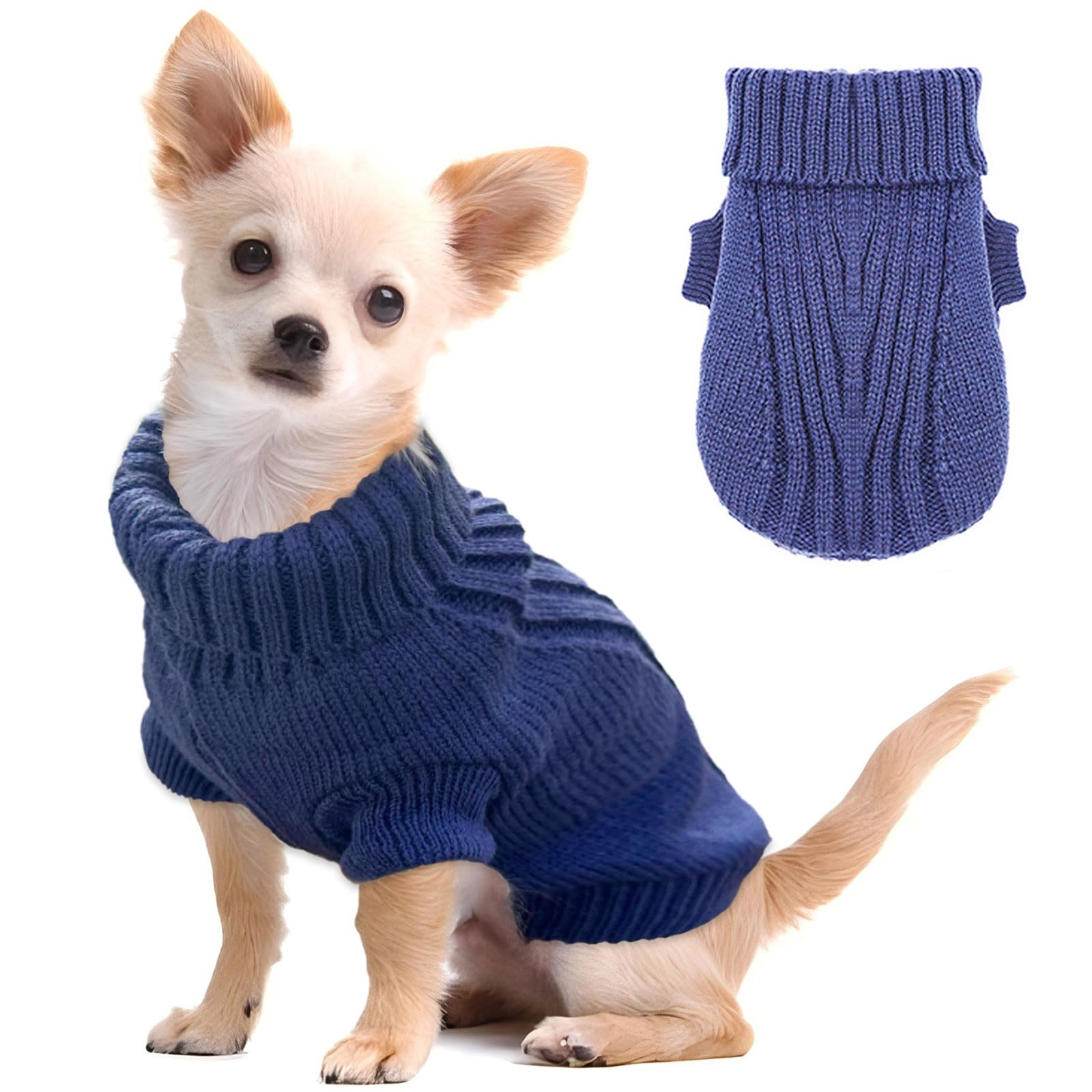 Dog Clothes For Puppy Winter Fall Sweaters - Small Dog Boys Warm Sweater - Teacup Yorkie (X-Small)