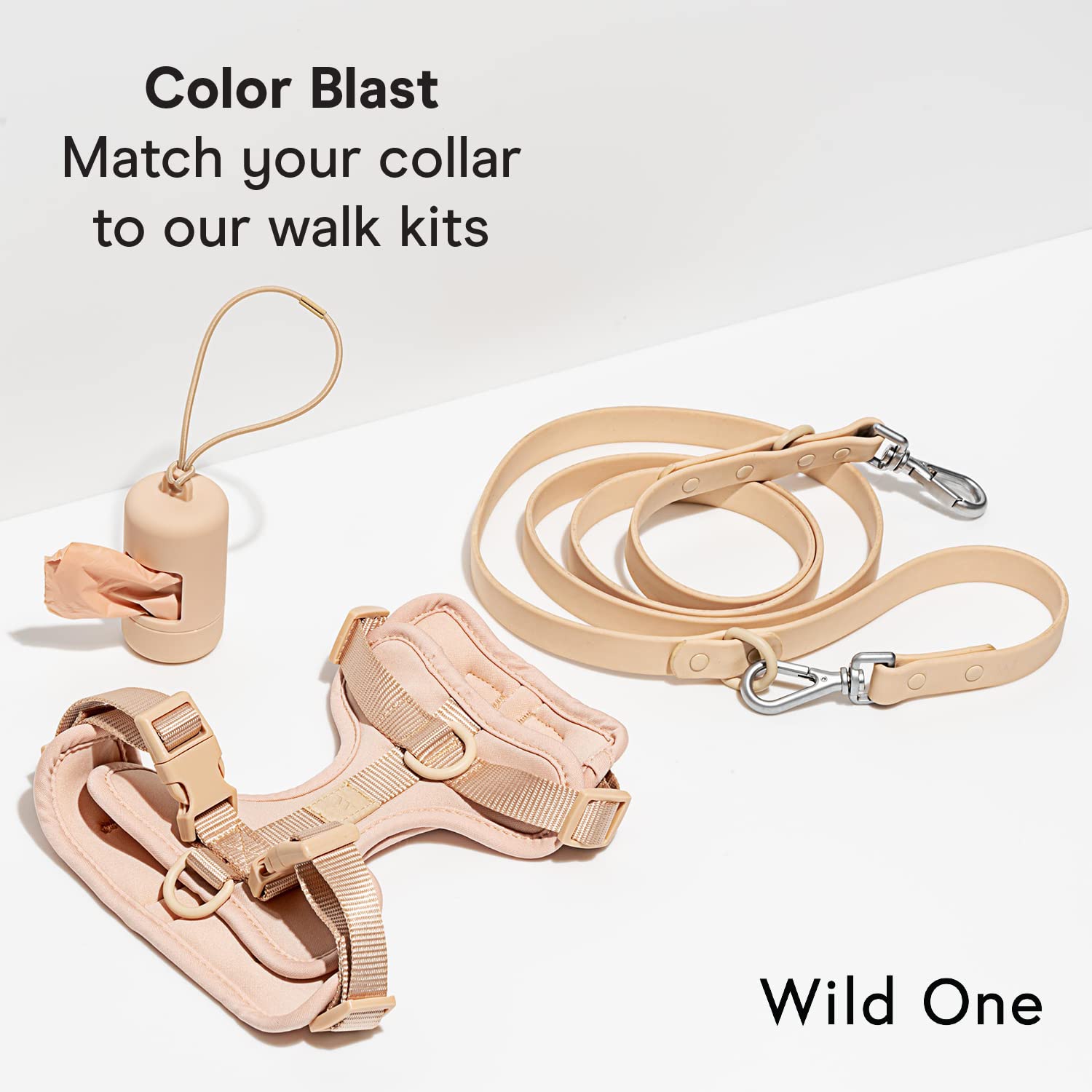 Wild One Dog Collar, The Original Easy-Clean, All Weather Flex-Poly Strap With Metal, Durable, Dirt And Odor Resistant, Size L,