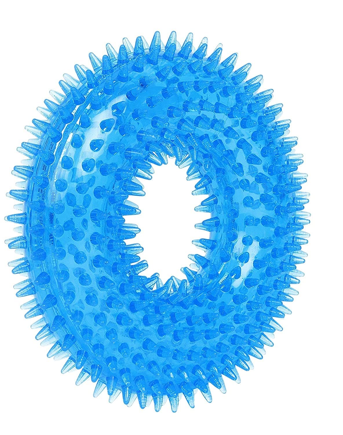 Rvpaws Tpr Material Spike Squeaky Sound Dog Puppy Chew Teething Rubber Toy  Color May Vary (Ring)