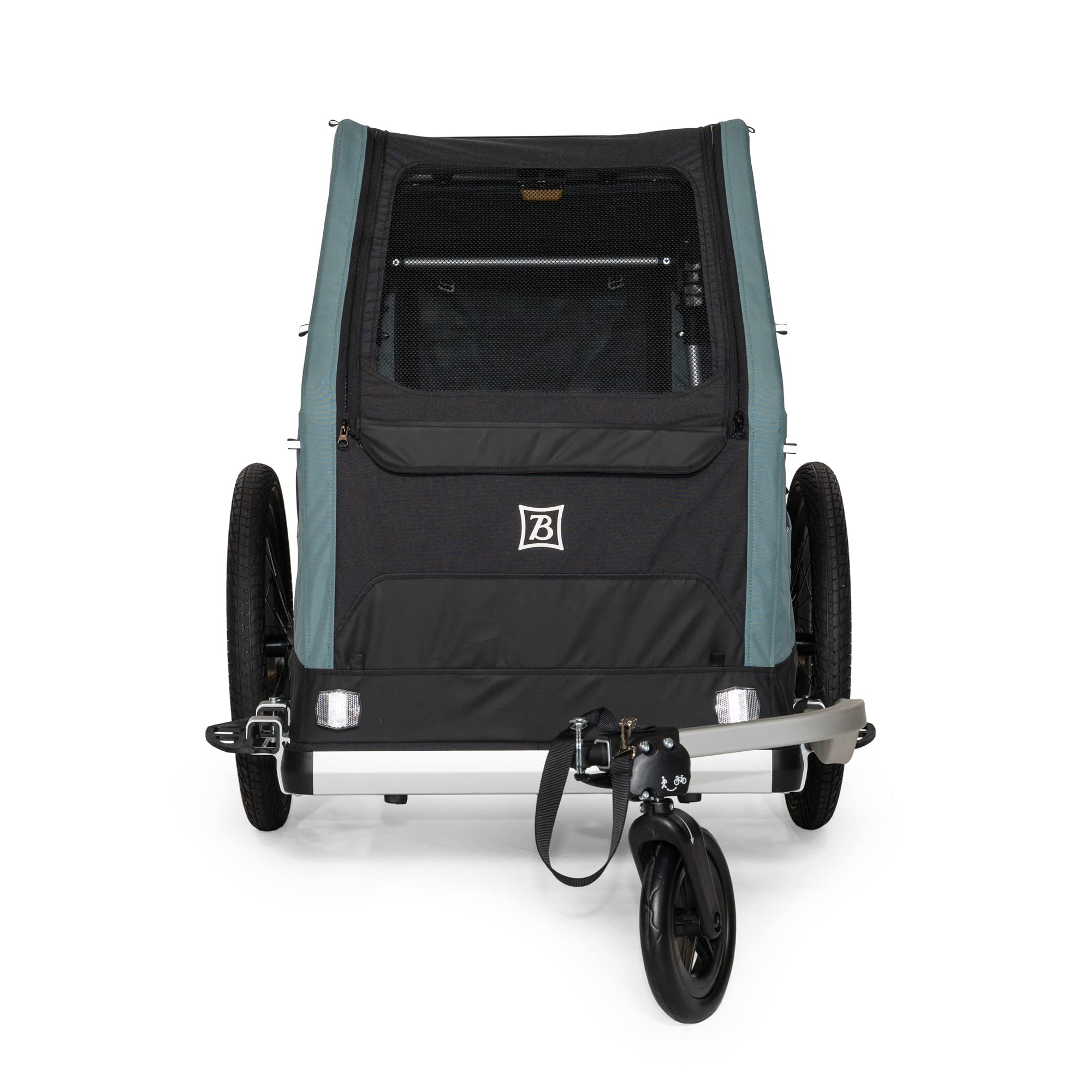 Burley Design XL Dog Bike Trailer & Stroller - Blue Spruce, Aluminum, Roomy Interior, Model 947107