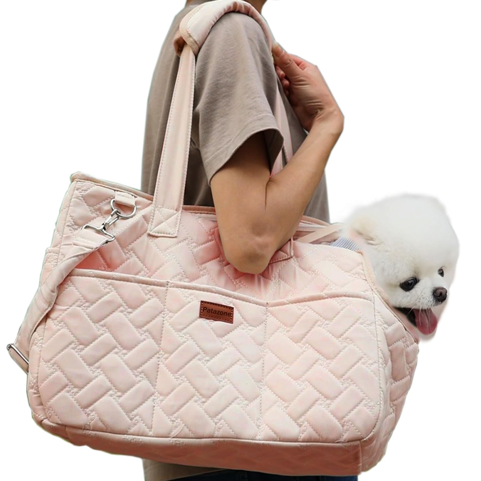 Patazone Small Puppy Purse Woman Bag,Cat/Puppy Carrier Handbag With Multiple Pockets,Breathable Mesh Soft Cushion,Pets Traveling