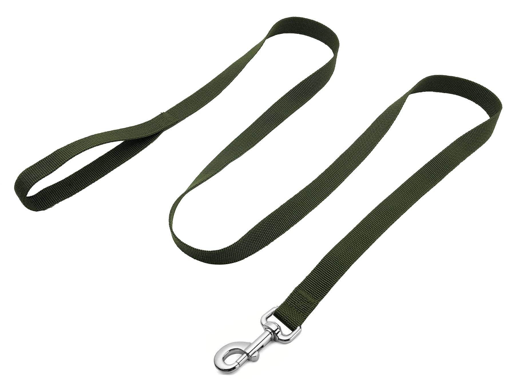 Strong Nylon Dog Leash, 4FT/ 5 FT/ 6FT Dog Leashes for Medium Large Dogs (6FT, Green)