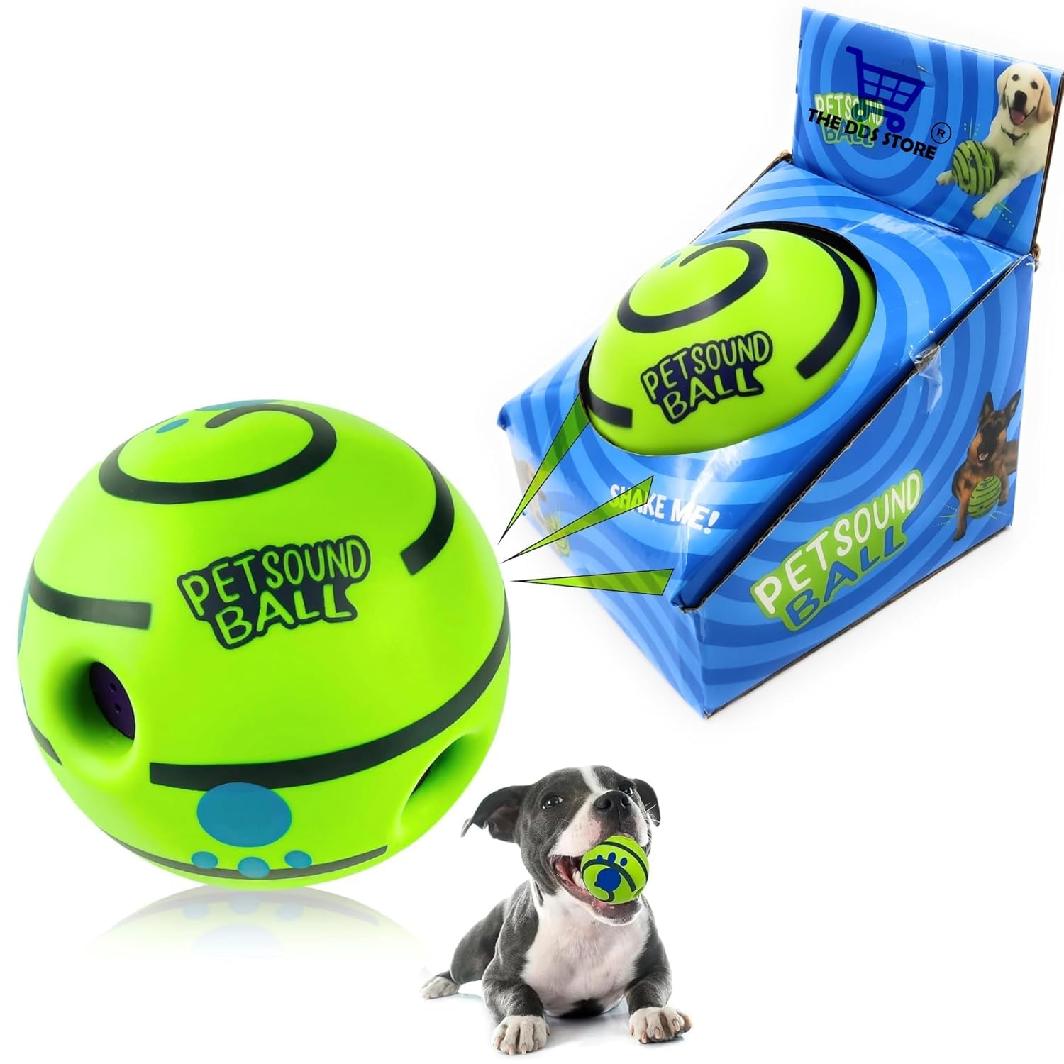 The Dds Store Giggle Ball For Dogs, Indestructible Dog Ball Toy 14 Cm