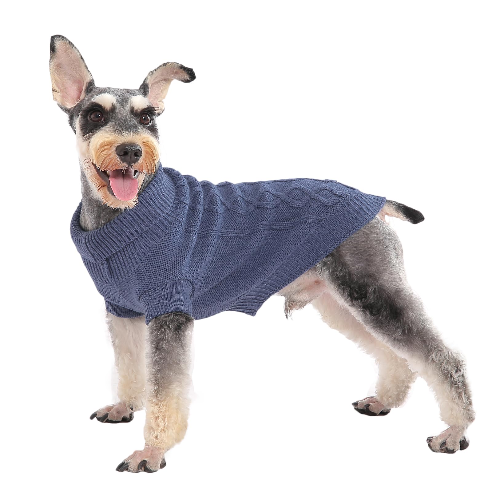 MengMengDa,Dog Pullover Sweater, Cold Weather Cable Knitwear, Warm Clothes for Chihuahua, Bulldog, Dachshund, Pug, Yorkie,Dog Ou