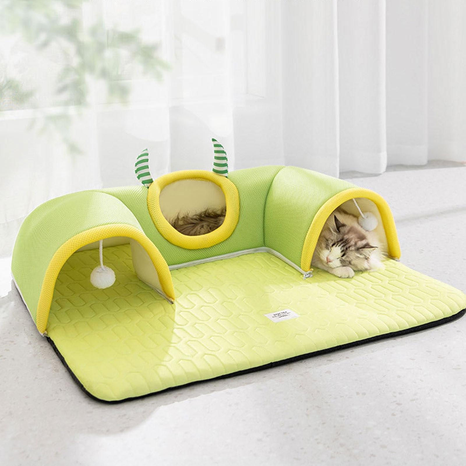 Calandis Pet Cat Tunnel Bed Summer Nest Play Center For Hamster Rabbits Entertainment M | Toys | Cat Supplies