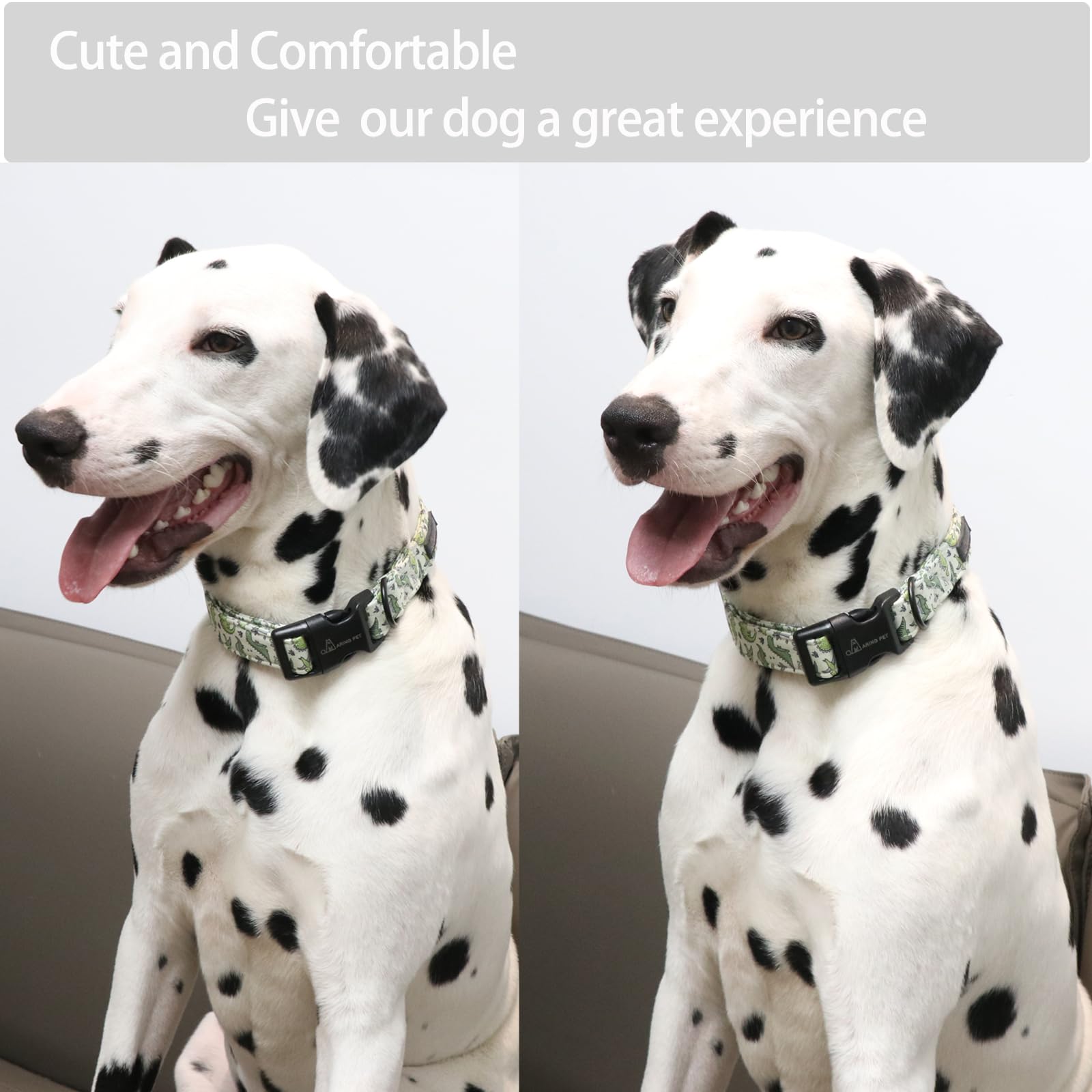 Aring Pet Dinosaur Dog Collar-Cute Dog Collar For Small Dogs, Adjustable Comfortable Cotton Boy Dog Collars For Small Medium Large Dogs, X-Small