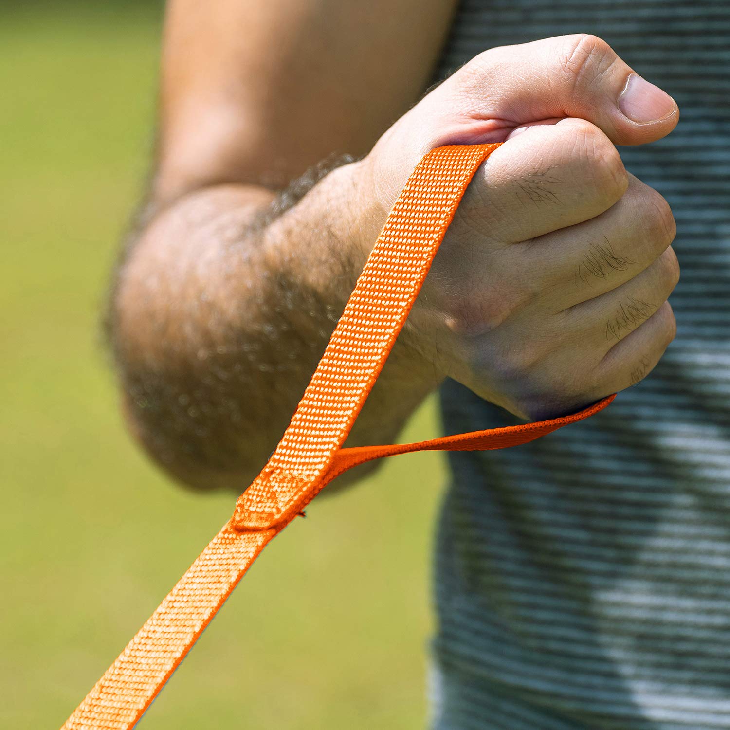 Hi Kiss Dog Training Leash - 30ft Nylon Agility Lead, Orange - Ideal for Recall, Play, Camping, Backyard Activities