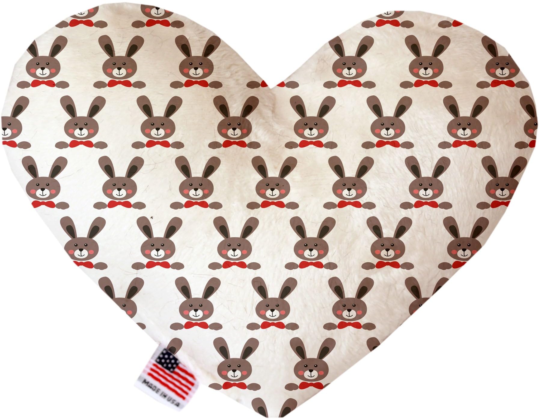 Pet and Dog Plush Heart or Bone Toy, "Easter Group" (Available in different sizes, and 10 different pattern options!) Dapper Rabbits 8" Plush Heart