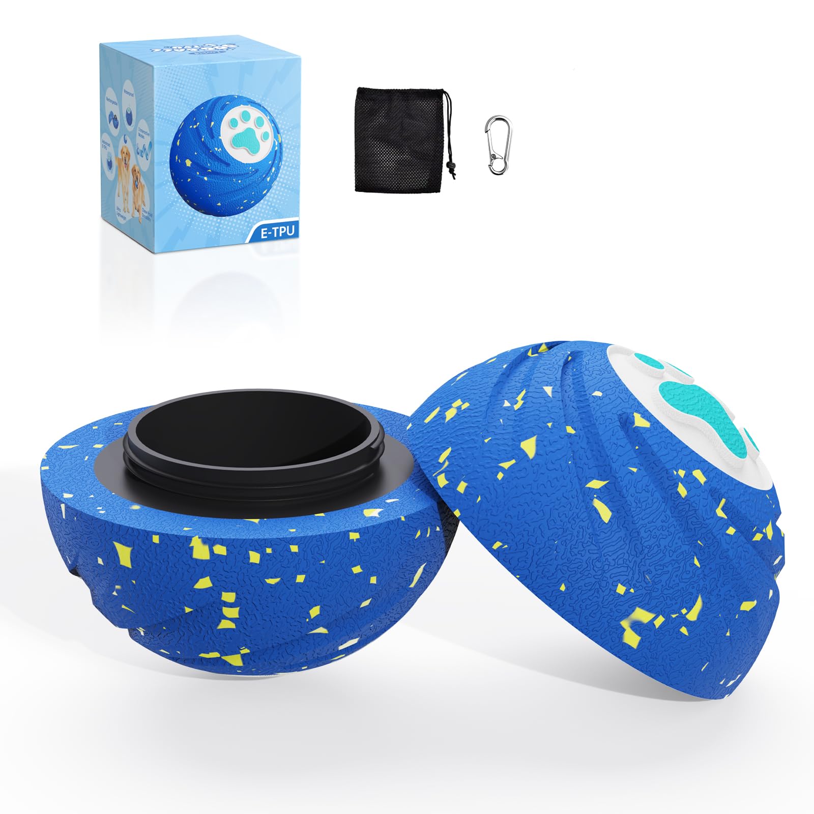 Lovkid Interactive Dog Ball Replacement Shell - Durable E-TPU Dog Toys for Aggressive Chewers, Indoor Outdoor Dog Play Toy to Ke