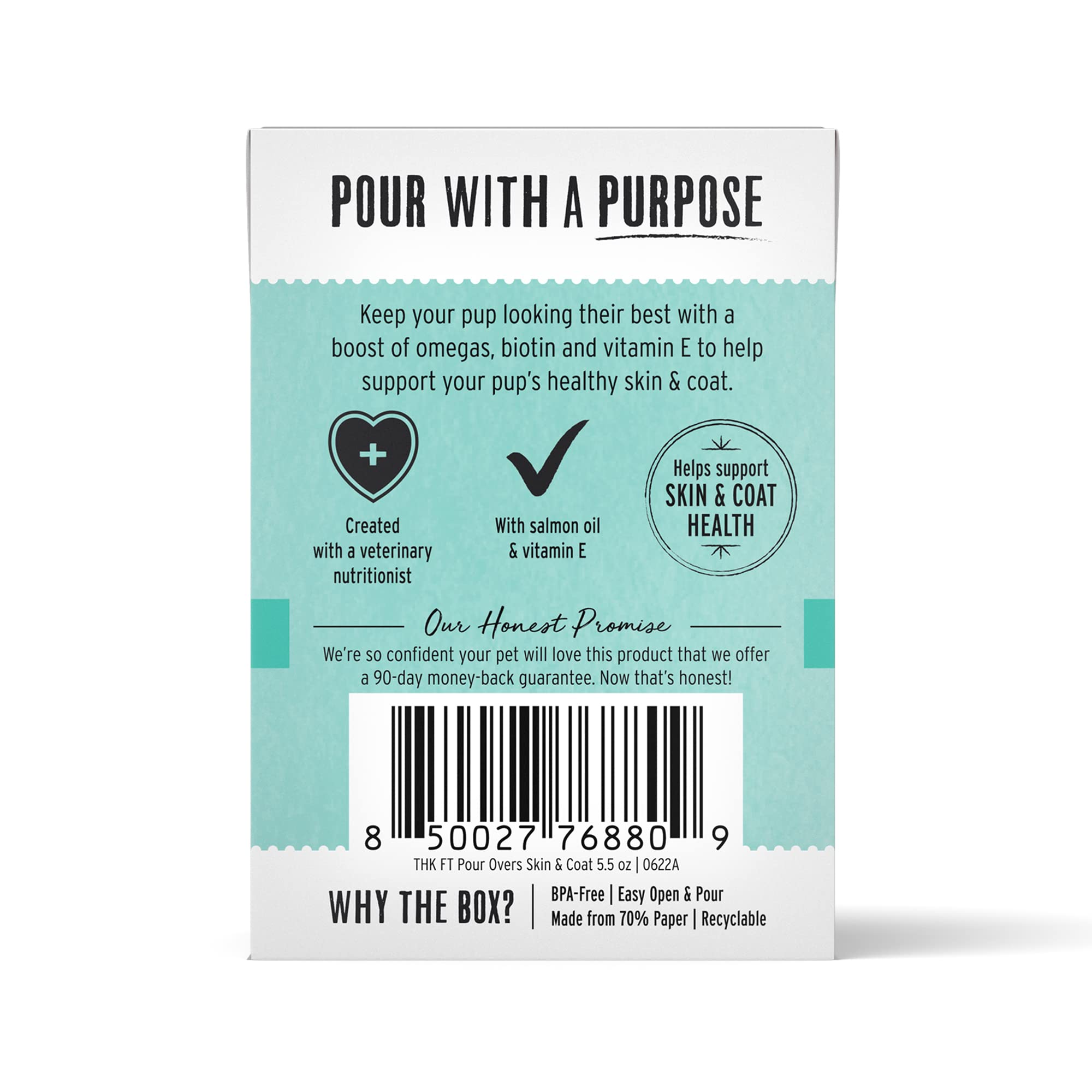 The Honest Kitchen Functional Pour Overs: Skin & Coat - Salmon Stew Dog Food Topper, 5.5 oz x12