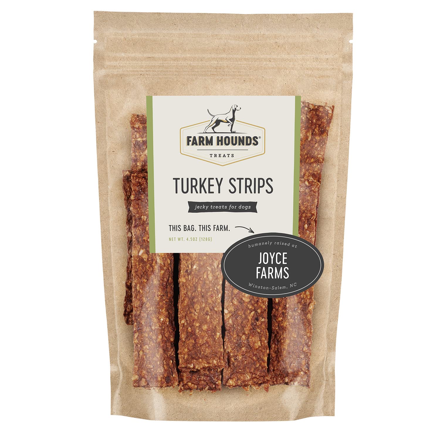 Farm Hounds - Turkey Strips - Premium Natural Jerky for Dogs - 100% Humanely Raised Turkey - Break-to-Size - Great for Training 