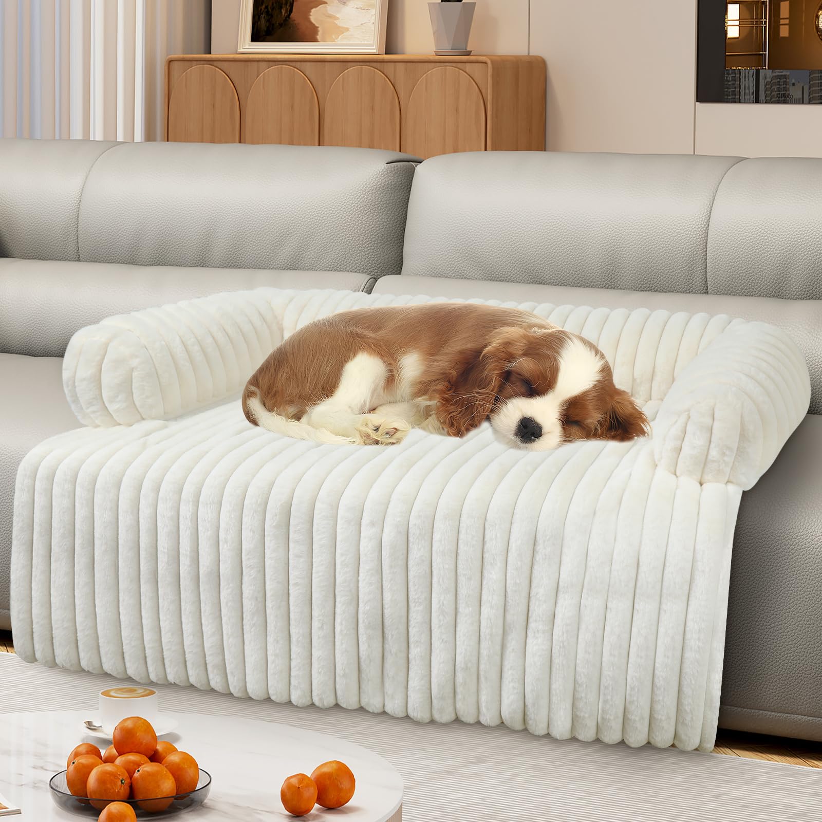 Luxurious Dog Couch Bed, Washable Calming Dog Couch Cover, Removable Couch Protector For Dogs, Waterproof Sofa Bed, Pet Bed Mats