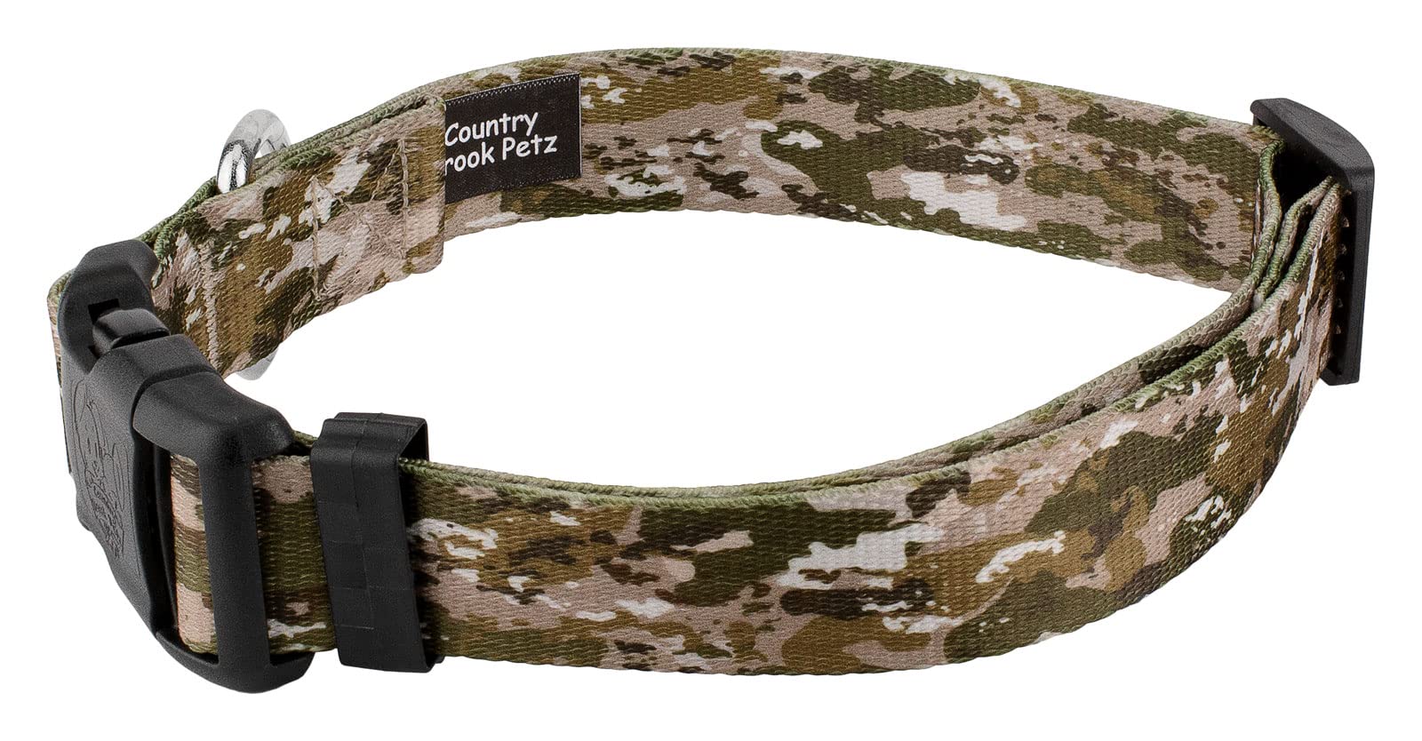Country Brook Petz - Deluxe Desert Viper Camo Dog Collar - Made in The U.S.A., Camouflage Collection Featuring Rugged Designs (1