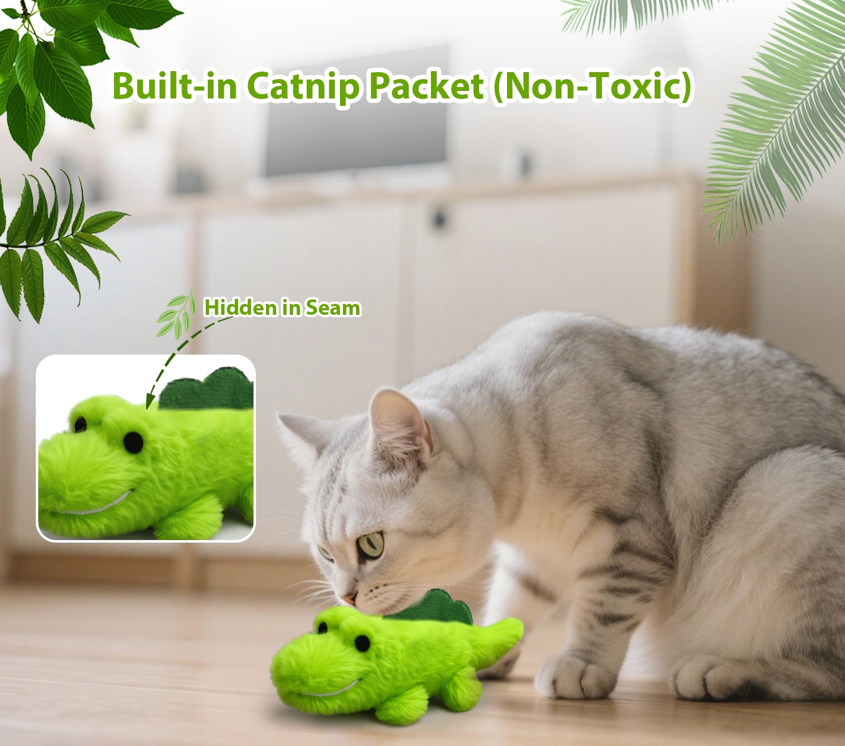ZeLing HTL Interactive Cat Toys for Indoor Cats - Automatic Moving Cat Chase Toy for Bored Indoor Adult Cats - 360 Random Moveme