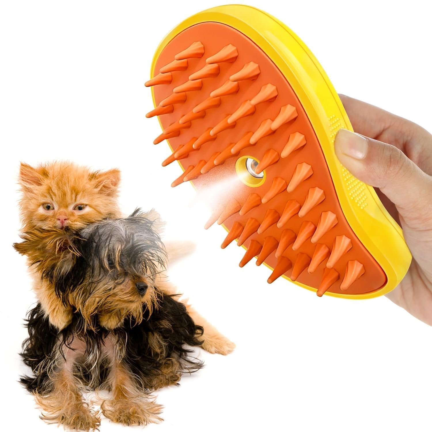 Petvogue Cat Steam Brush, Dog Steam Brush, Steam Brush For Cats And Dogs, 3 In 1 Steamy Pet Brush, Steaming Pet Hair Brush, Cat 