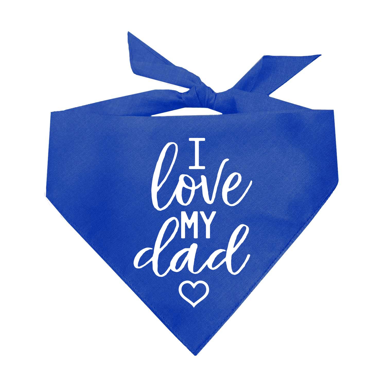 I Love My Dad Valentine'S Day, Father'S Day Dog Bandana (Royal, Os 178)