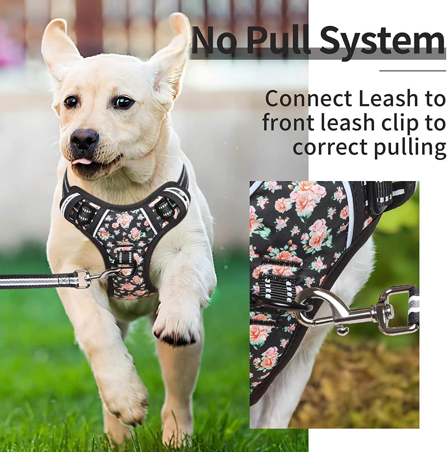 Heele Dog Harness Harness For Small Dogs No Pull Dog Vest Harness For Small Dog With Soft Padded Handle Reflective For Outdoor T