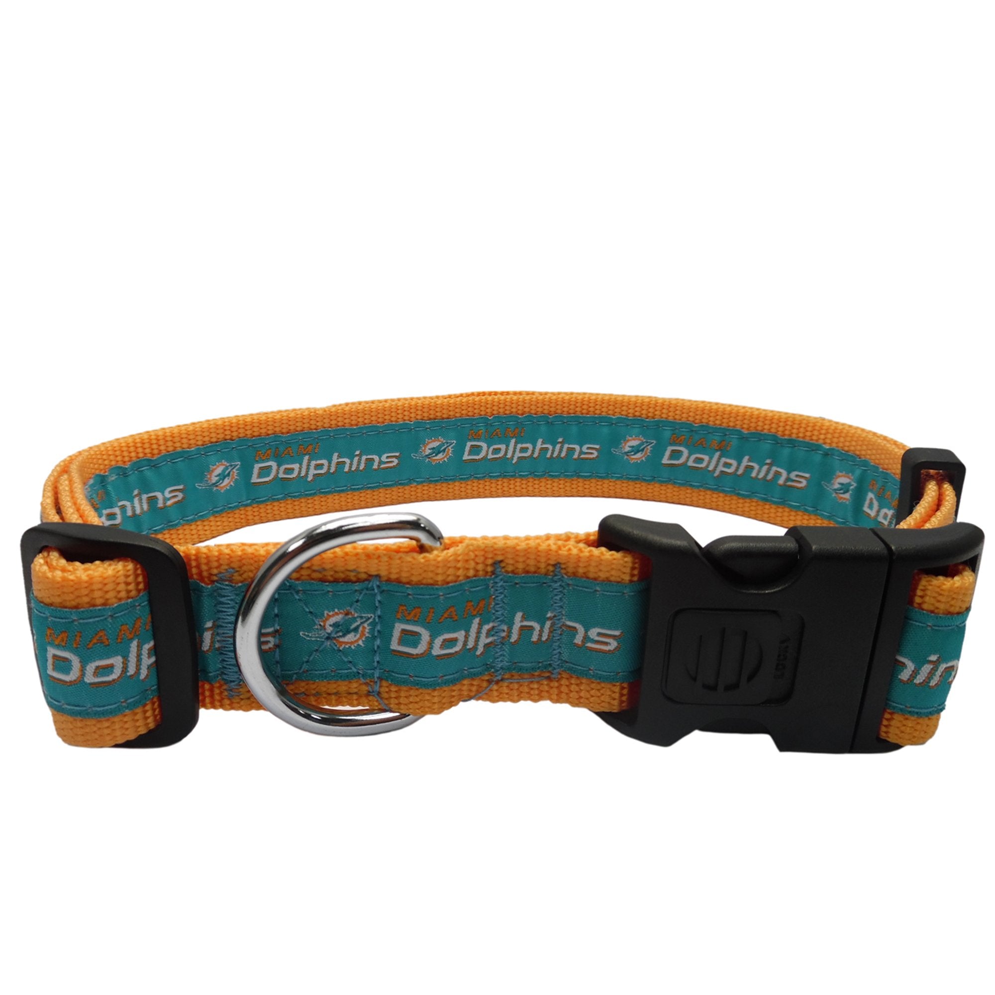 Pets First NFL Miami Dolphins Licensed PET COLLAR, Extra Large - Heavy-Duty, Strong, and Durable Dog Collar. Available in 31 Foo