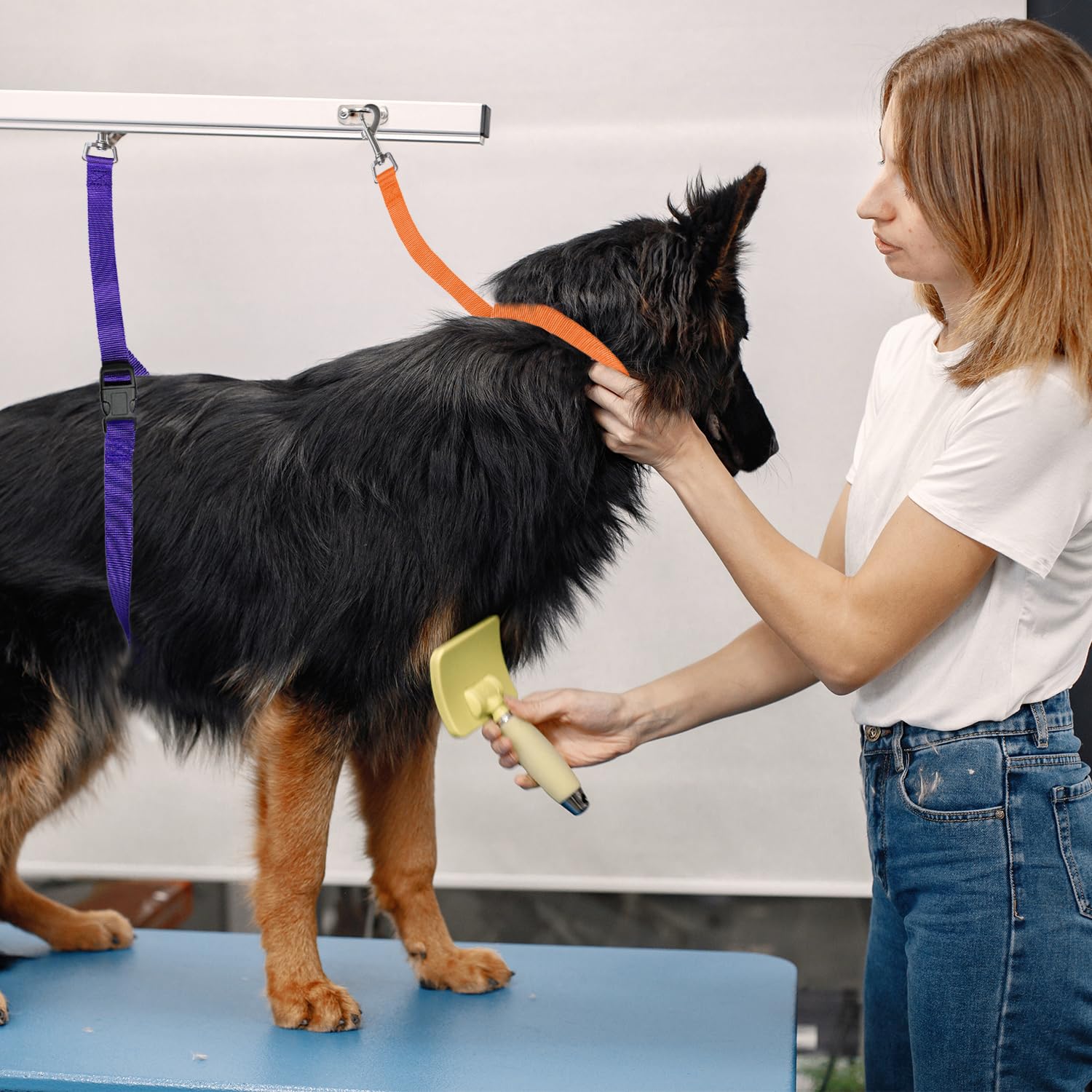 Pet Dog Grooming Loops,2 Pack Adjustable Nylon Restraint Noose Loop, Dog Grooming Arm Accessories Fixed Dog Bathing Safety Tether Straps For Pet Grooming Table Bathtub (Style 3)