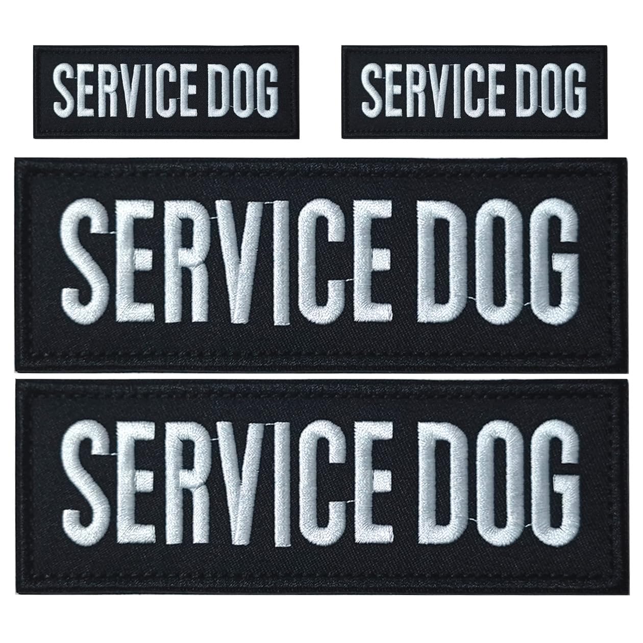 Zesion 4 Pcs Service Dog Patch, Tactical Vest Patch Removable Embroidered Hook And Loop For Dog Carrier, Harness, Collar