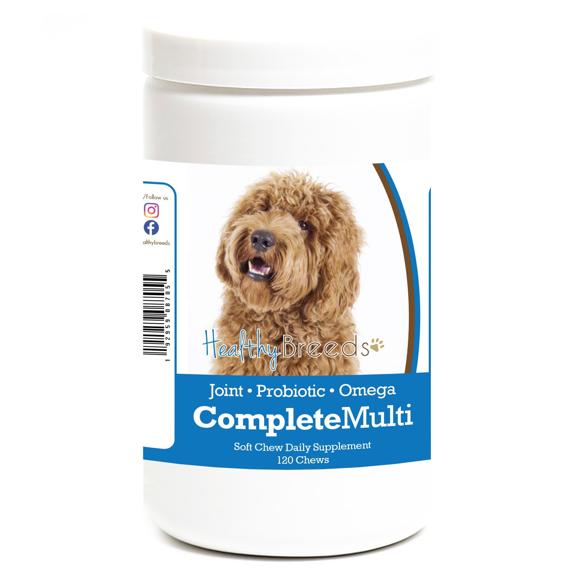 Healthy Breeds Labradoodle All in One Multivitamin Soft Chew 120 Count