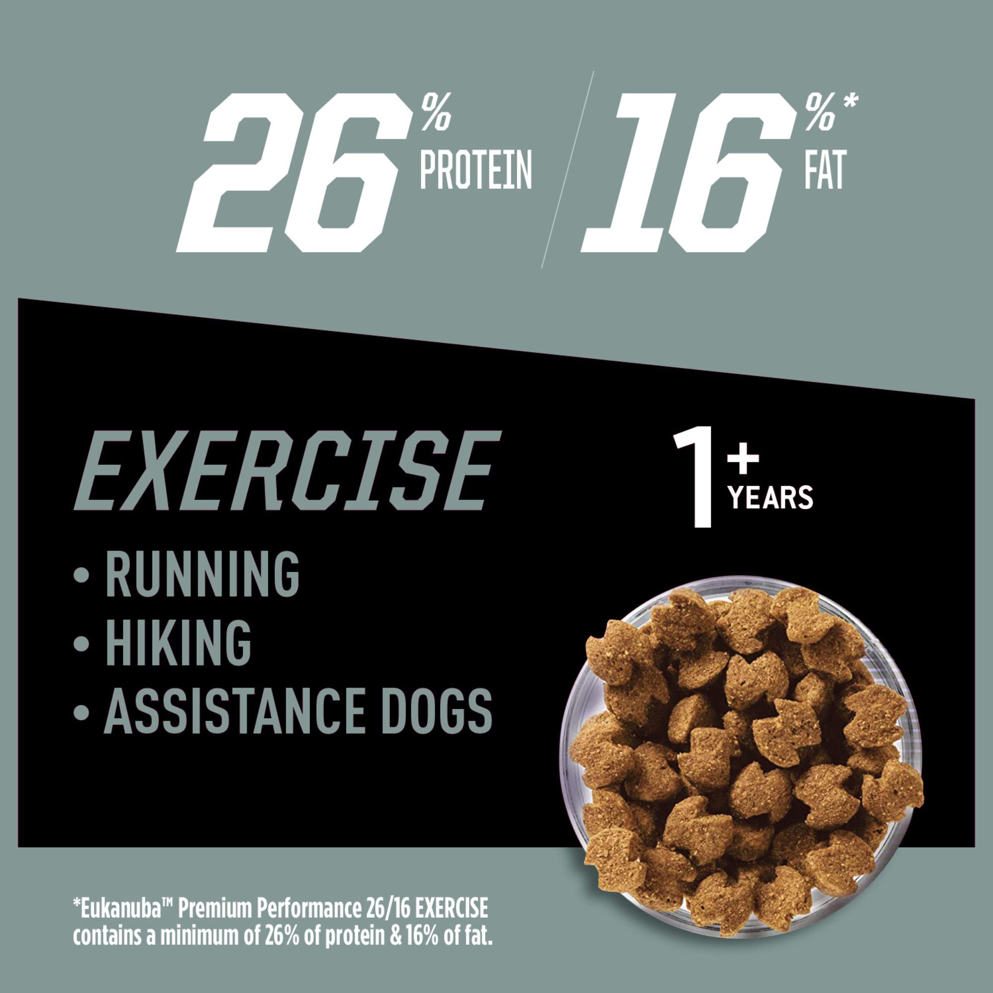 Eukanuba Premium Performance 26/16 Exercise Adult Dry Dog Food, 4.5 lb. Bag