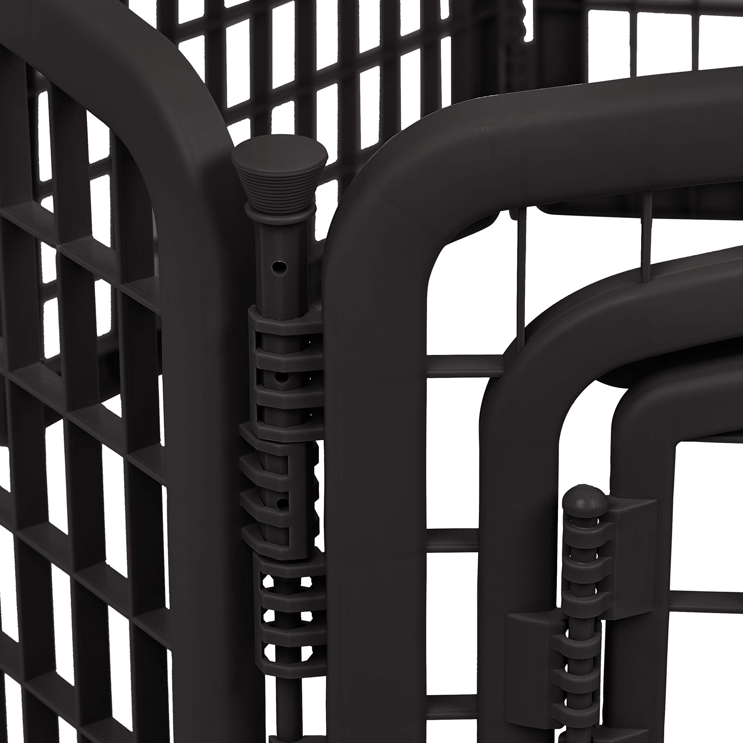 Amazon Basics 8-Panel Octagonal Plastic Pet Pen Fence with Gate - 34 Inch, Black, Model 9016-34BK